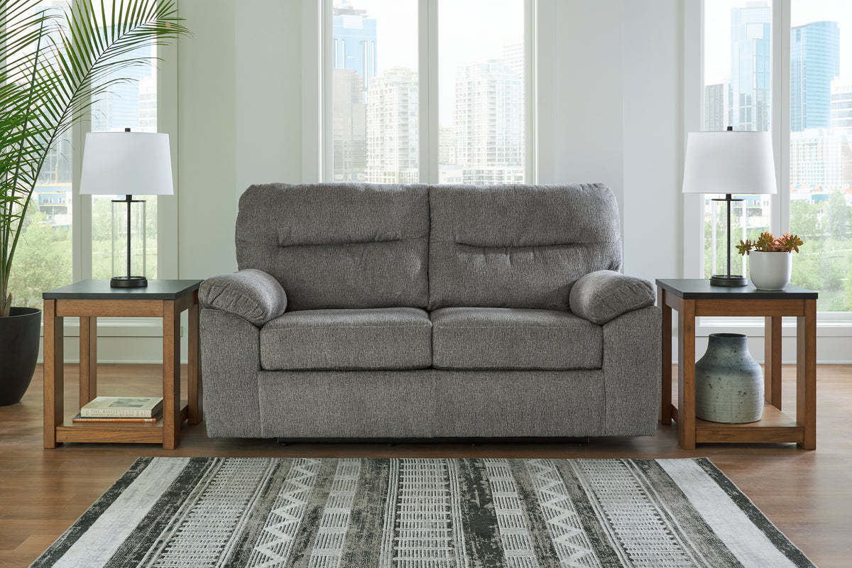 Elite Furniture Outlet - Ashley Furniture - Bindura Living Room - Glider Loveseat / Mineral - 3030578