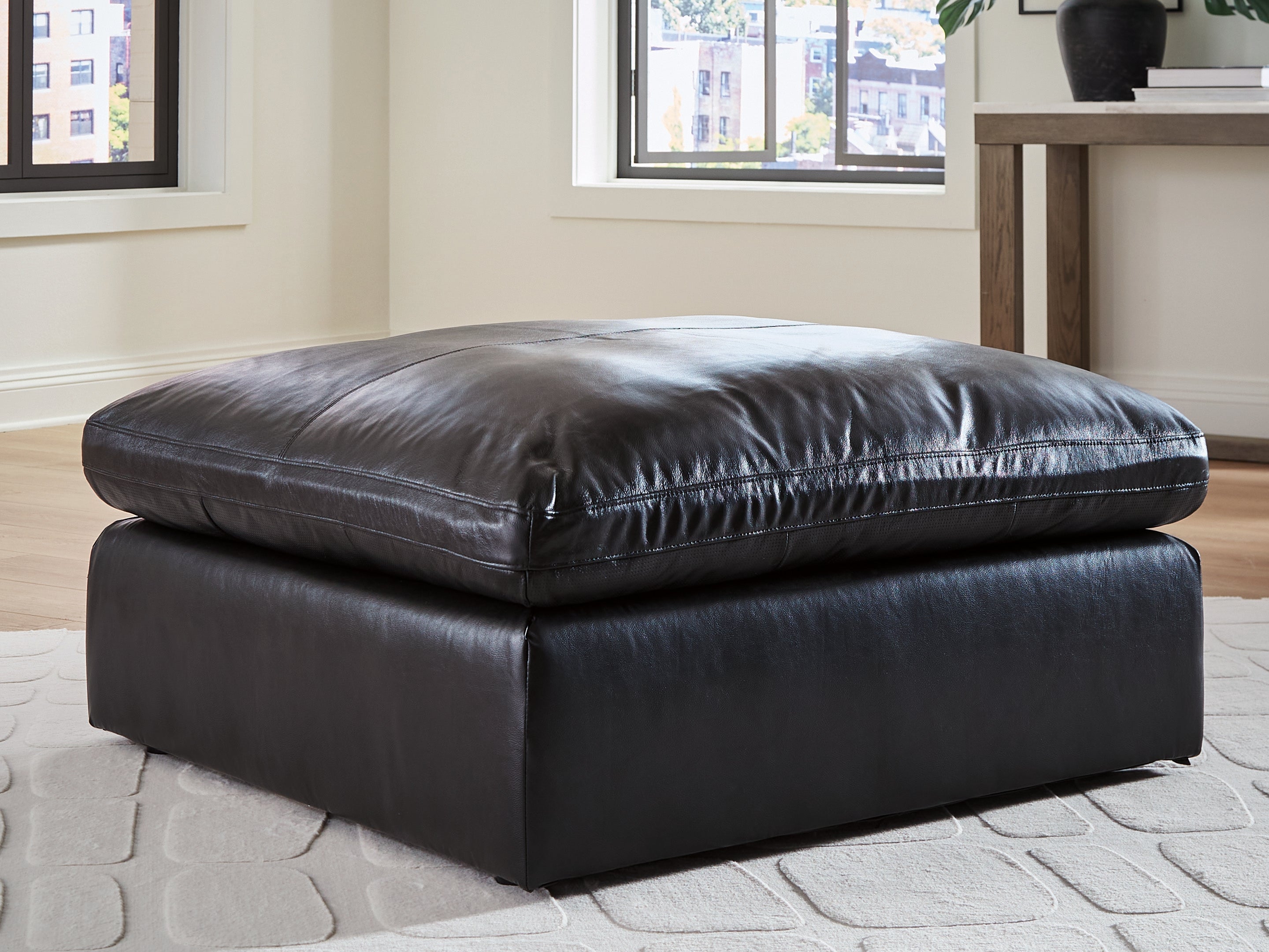 Elite Furniture Outlet - Ashley Furniture - Emilia Sectional - Oversized Accent Ottoman / Black - 3090208