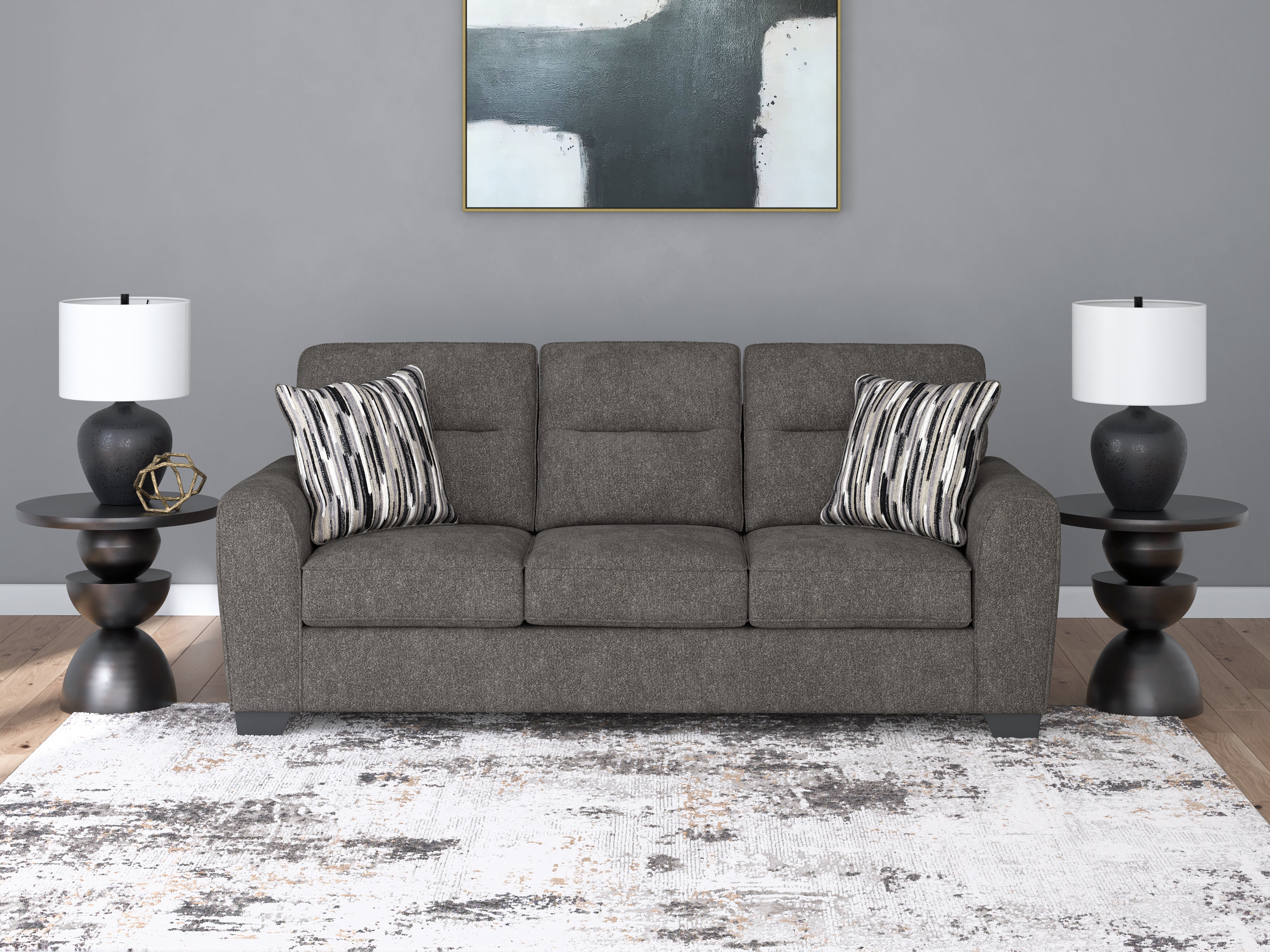 Elite Furniture Outlet - Ashley Furniture - Olten Living Room - Sofa / Graphite - 3130538