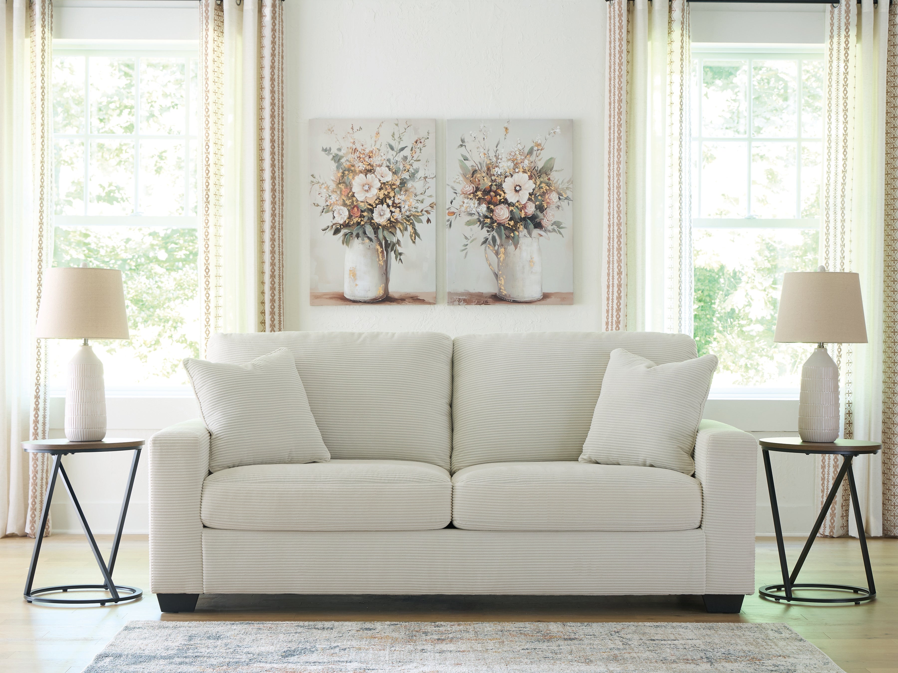 Elite Furniture Outlet - Ashley Furniture - Greenbriar Living Room - Sofa / Ivory - PC3200638