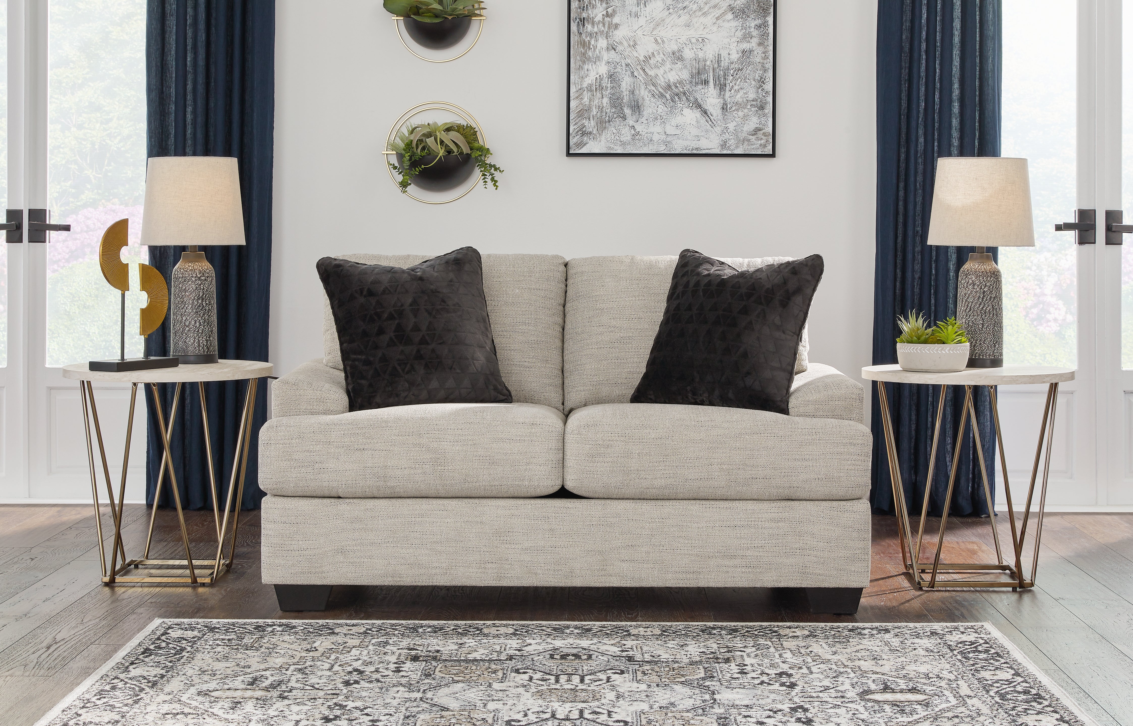 Elite Furniture Outlet - Ashley Furniture - Vayda Living Room - Loveseat / Pebble - 3310435