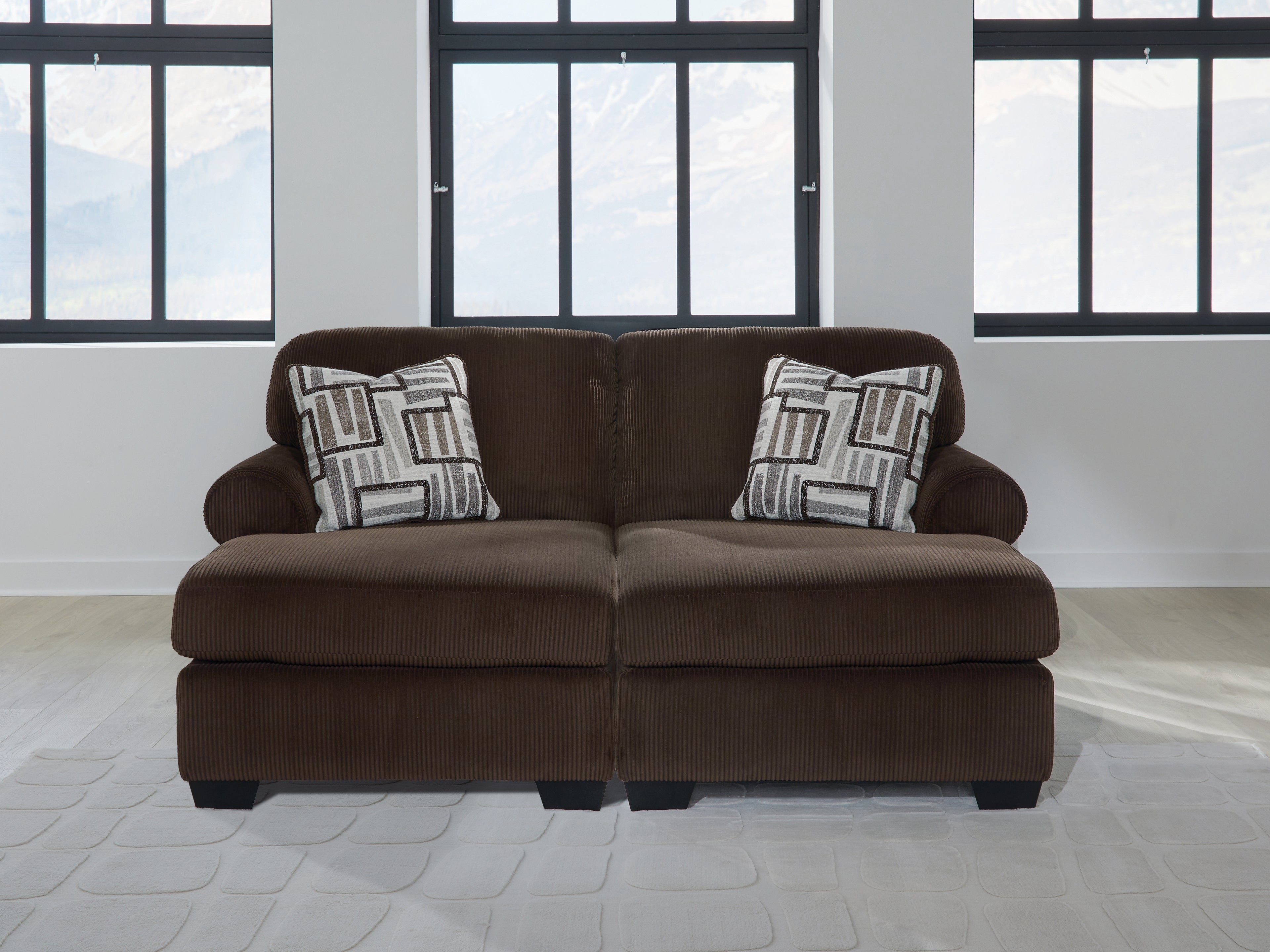 Elite Furniture Outlet - Ashley Furniture - Kimlee Sectional - RAF 2-Piece Super Chaise / Chocolate - PC35603S4