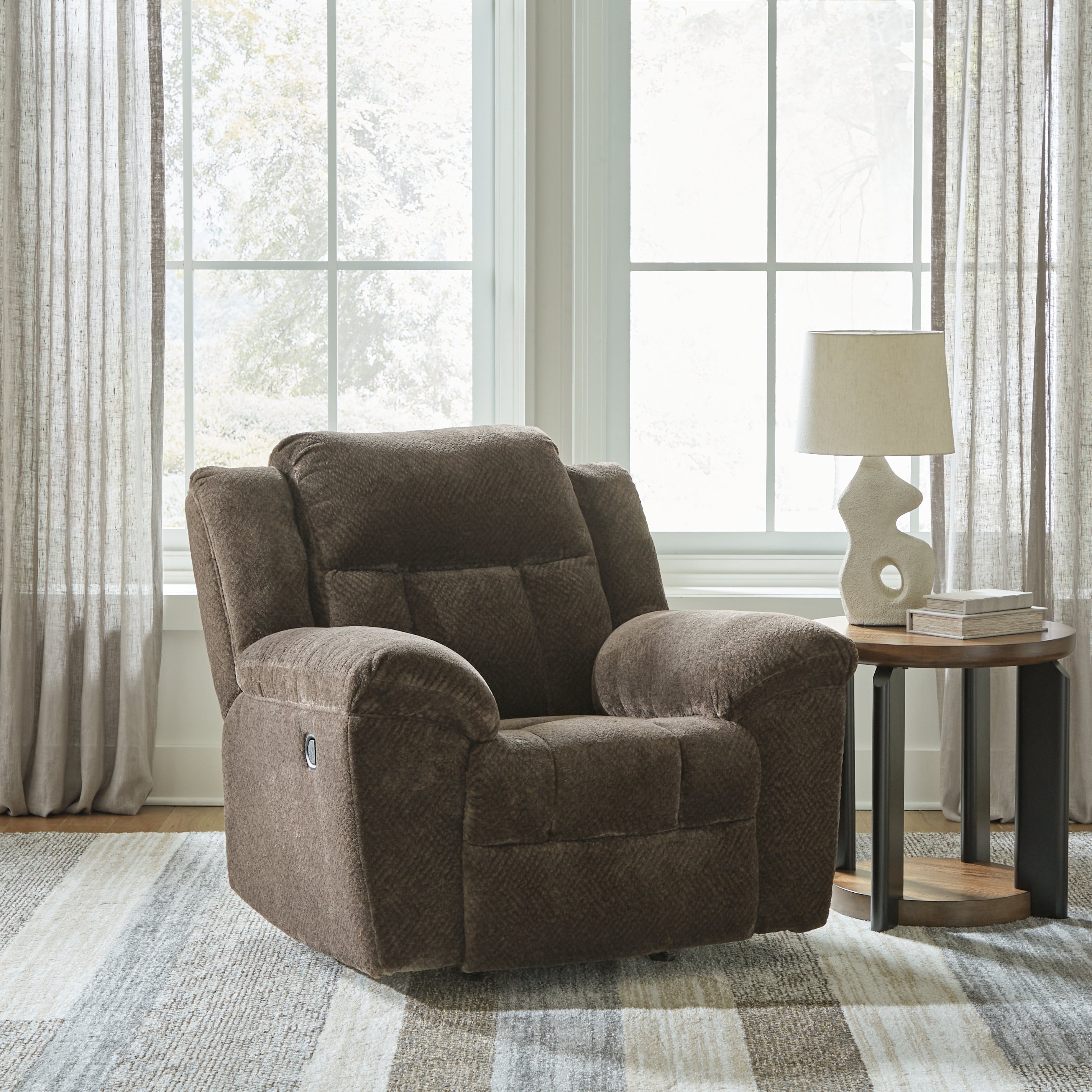 Elite Furniture Outlet - Ashley Furniture - Frohn Living Room - Rocker Recliner / Chocolate - 3740725