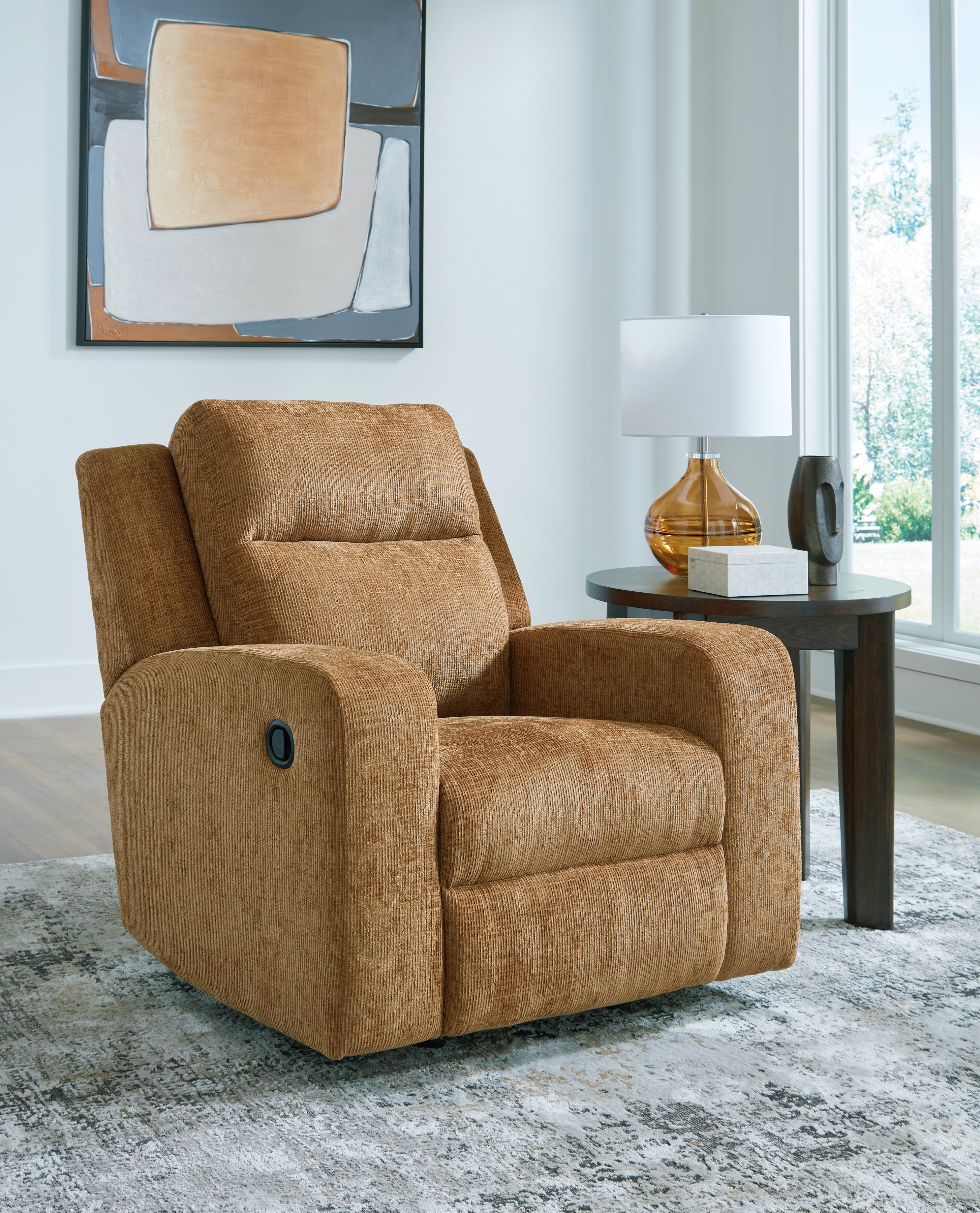 Elite Furniture Outlet - Ashley Furniture - Kanlow Living Room - Rocker Recliner / Honey - 3860525