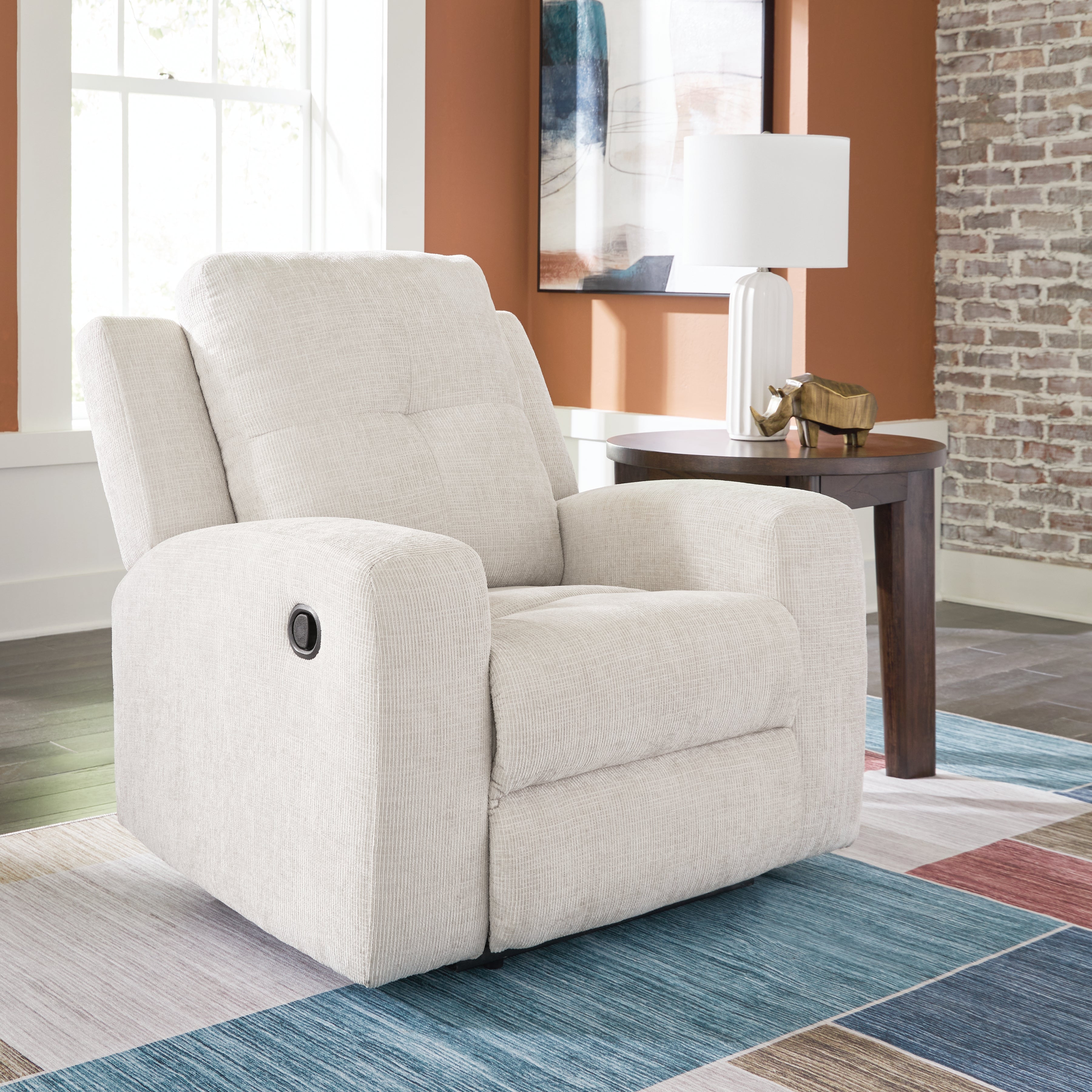 Elite Furniture Outlet - Ashley Furniture - Danum Living Room - Zero Wall Recliner / Stone - 3880529