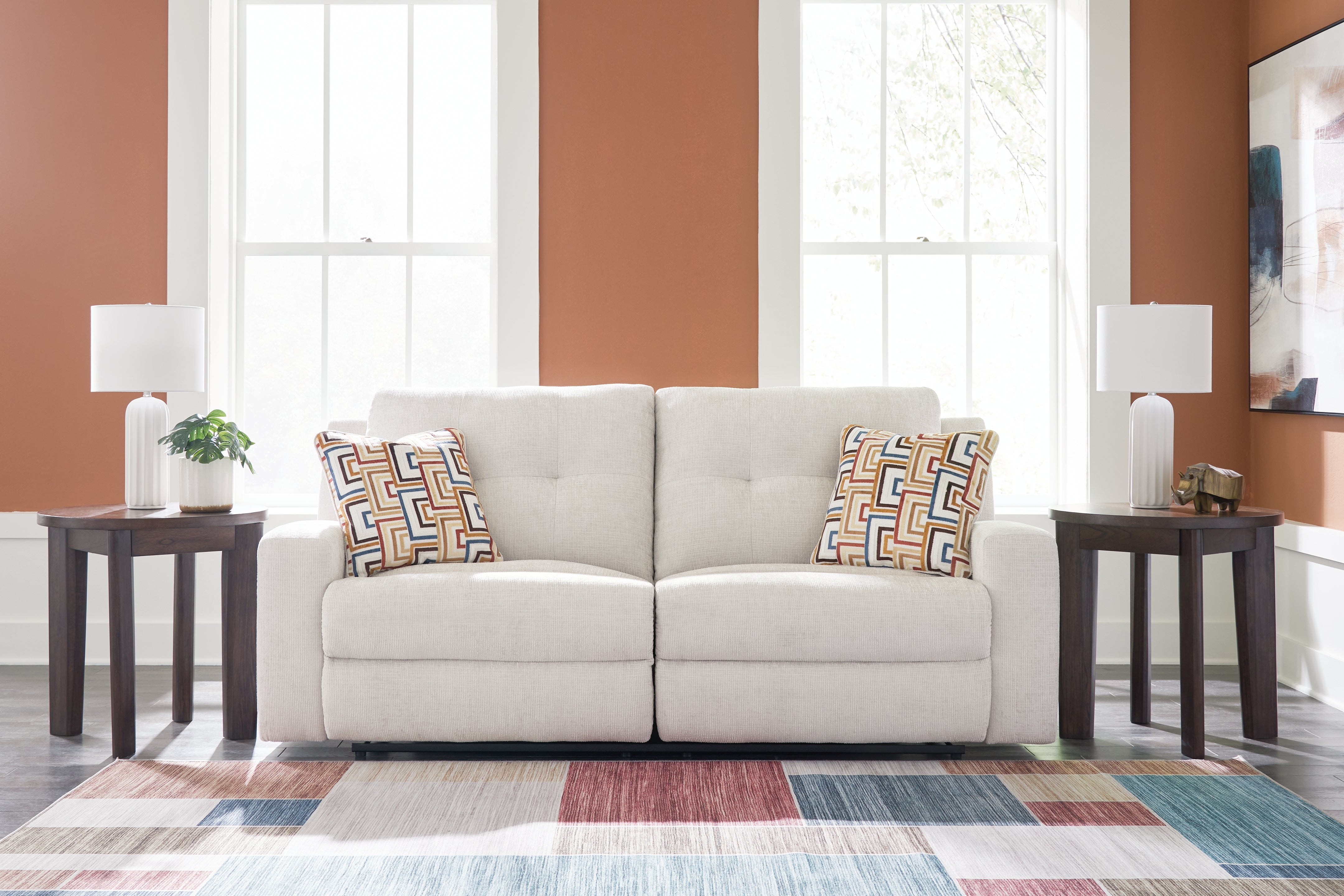 Elite Furniture Outlet - Ashley Furniture - Danum Living Room - 2 Seat Reclining Sofa / Stone - 3880581