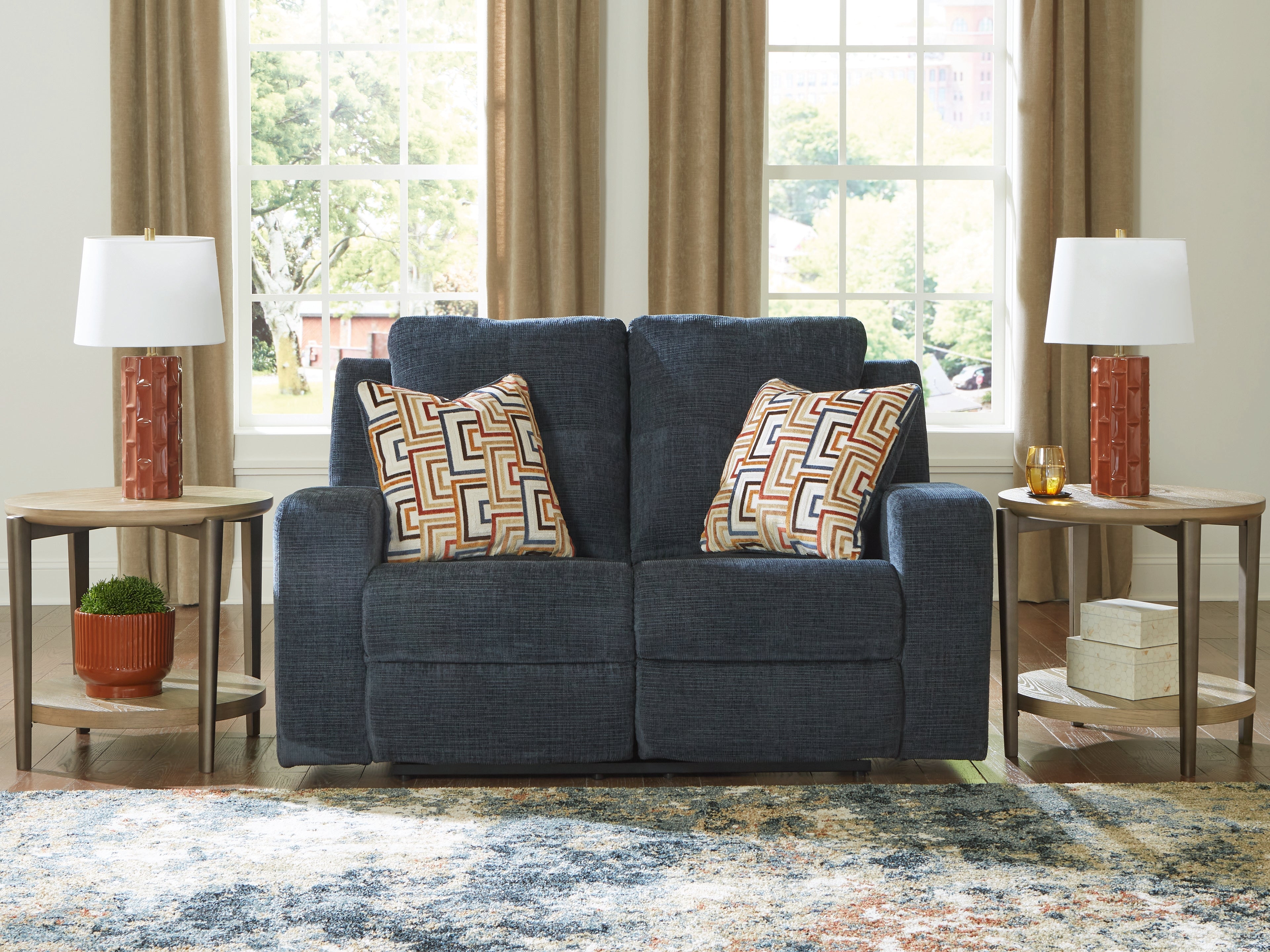 Elite Furniture Outlet - Ashley Furniture - Danum Living Room - Reclining Loveseat / Ink - 3880686