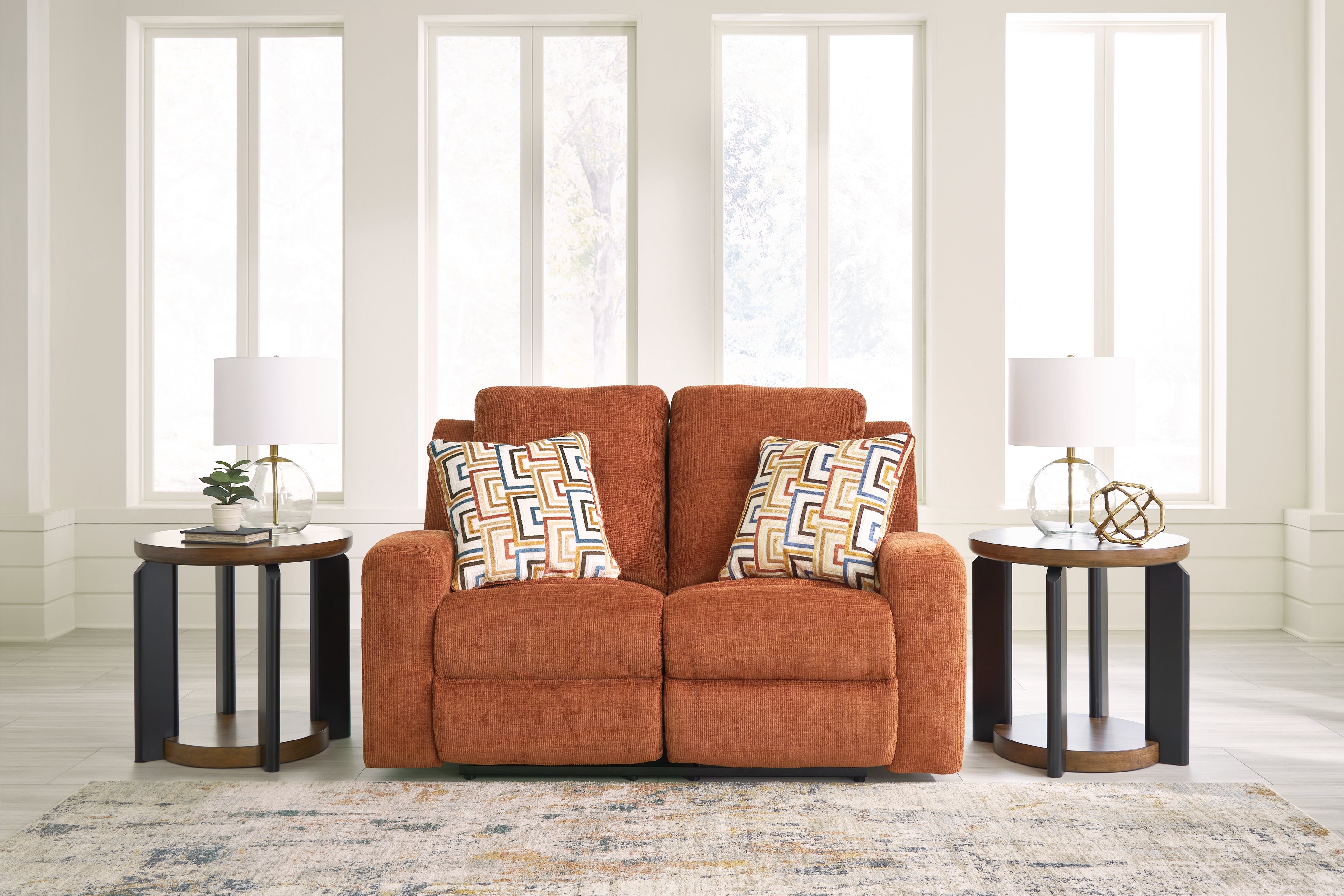 Elite Furniture Outlet - Ashley Furniture - Danum Living Room - Reclining Loveseat / Spice - 3880786