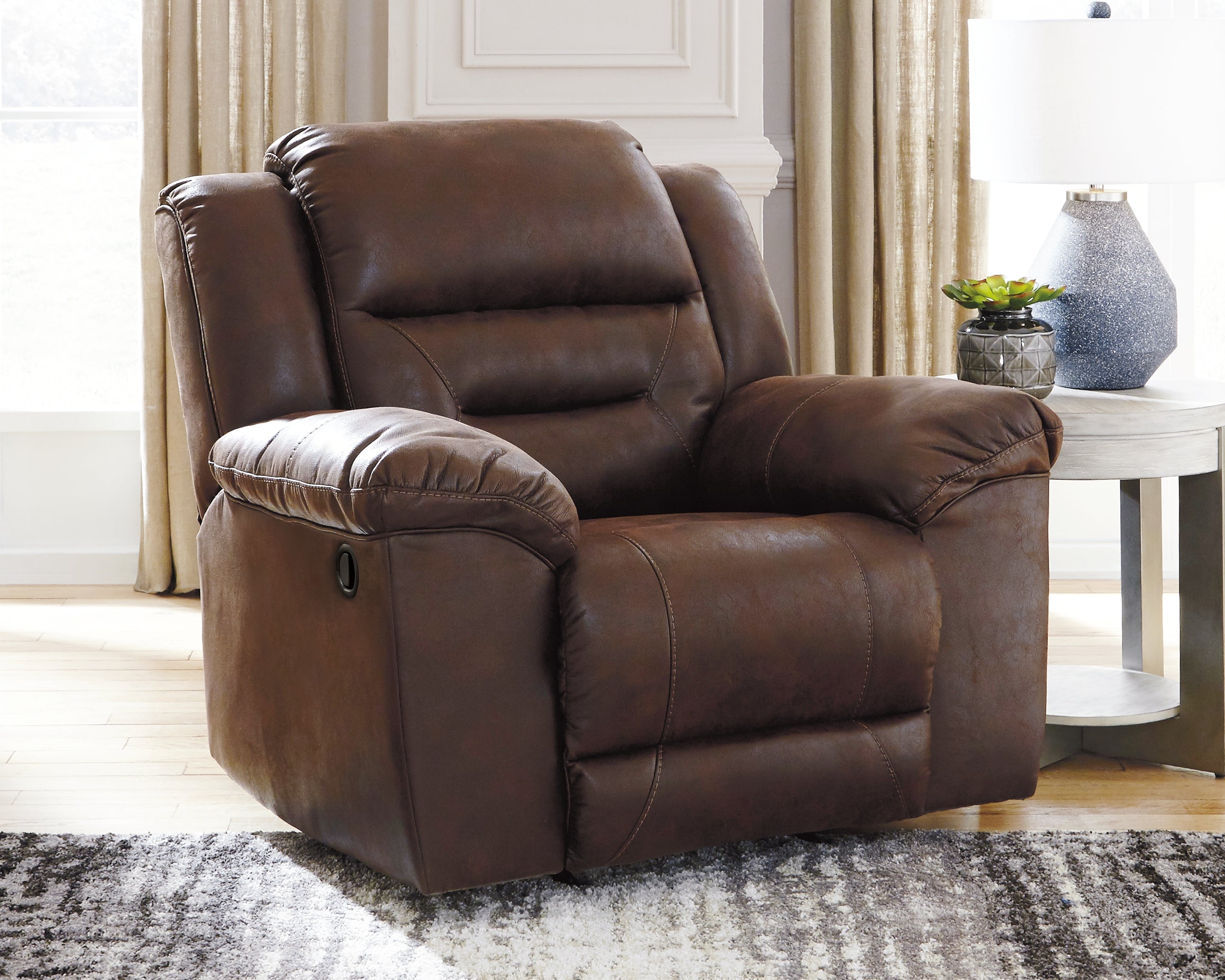 Elite Furniture Outlet - Ashley Furniture - Stoneland Living Room - Rocker Recliner / Chocolate - 3990425