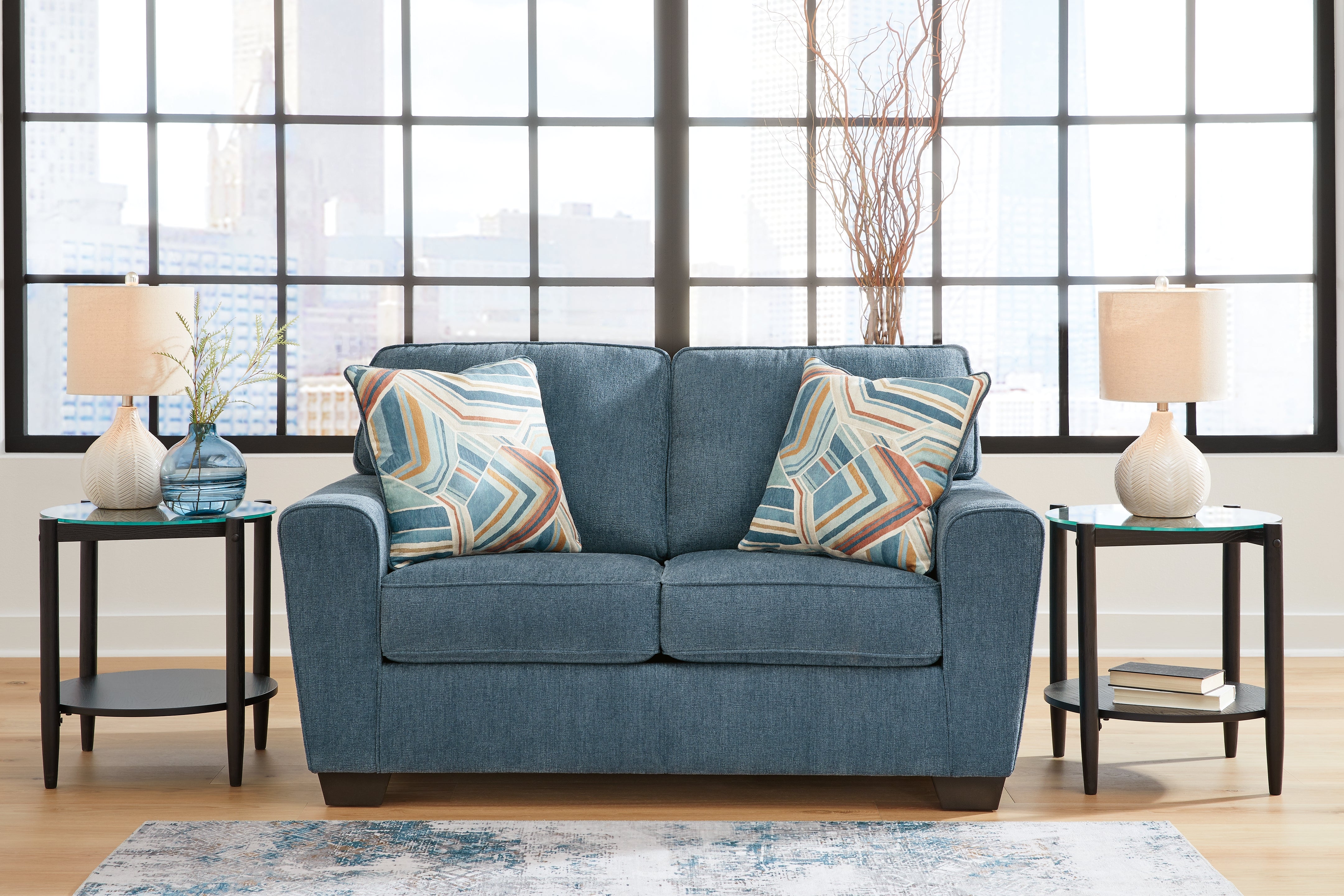 Elite Furniture Outlet - Ashley Furniture - Cashton Living Room - Loveseat / Blue - 4060535