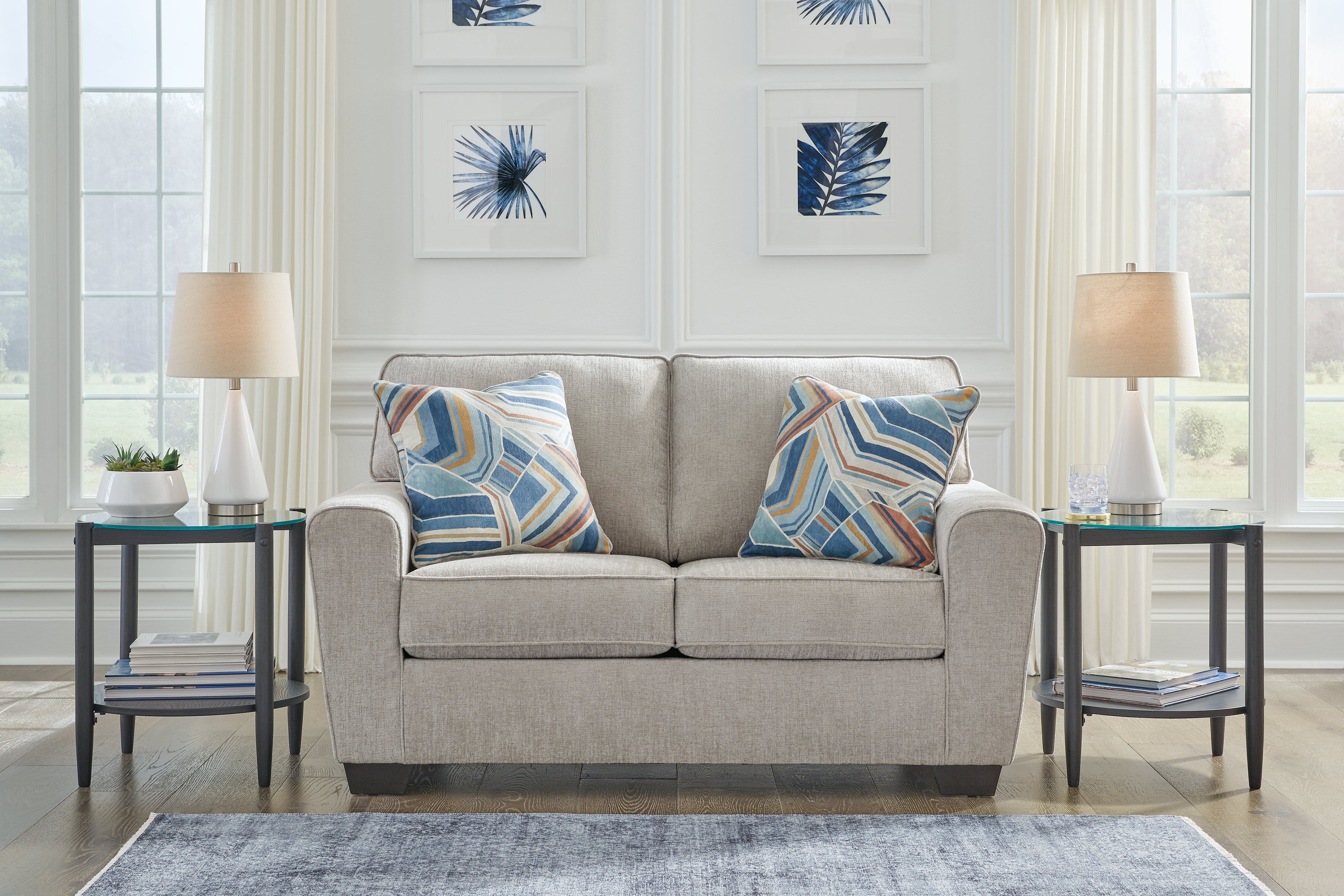 Elite Furniture Outlet - Ashley Furniture - Cashton Living Room - Loveseat / Ice - 4060635