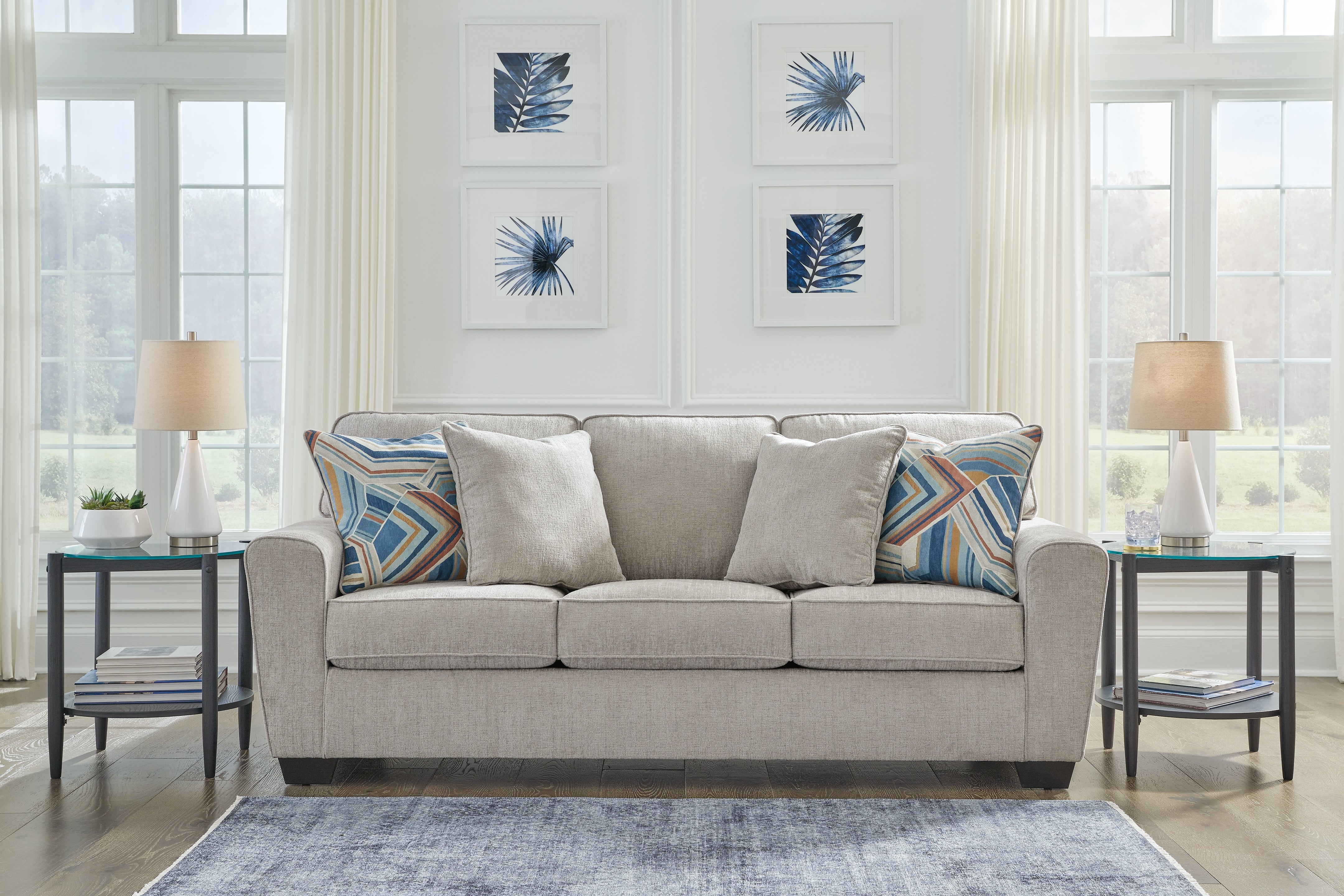 Elite Furniture Outlet - Ashley Furniture - Cashton Living Room - Sofa / Ice - 4060638
