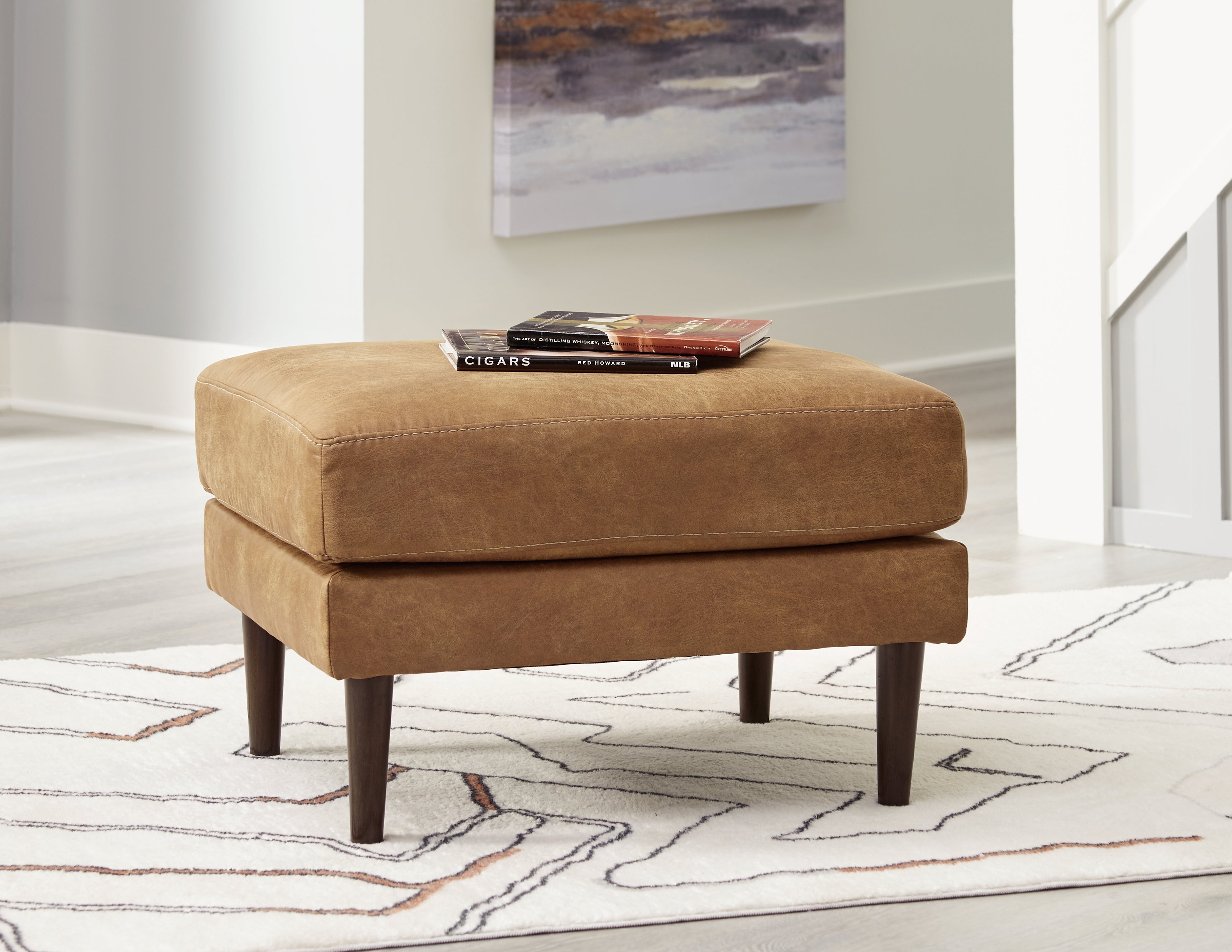 Elite Furniture Outlet - Ashley Furniture - Telora Living Room - Ottoman / Caramel - 4100214