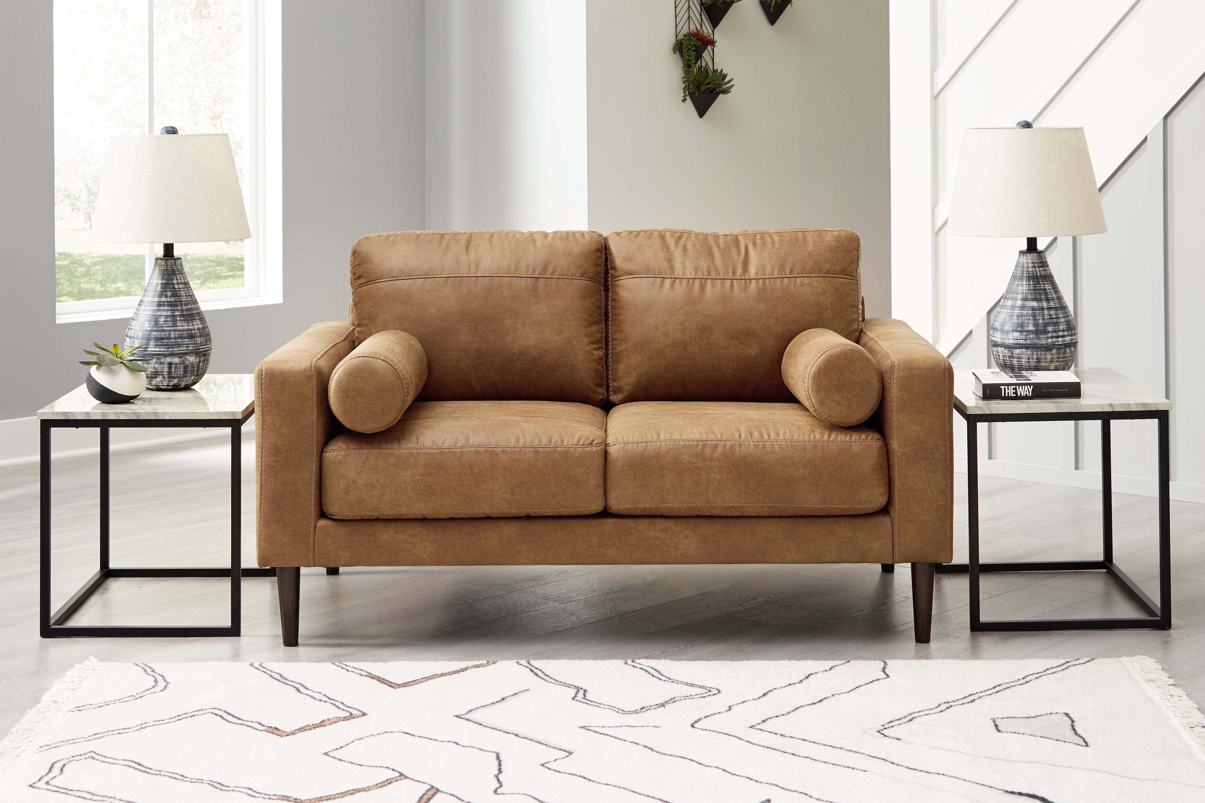 Elite Furniture Outlet - Ashley Furniture - Telora Living Room - Loveseat / Caramel - 4100235