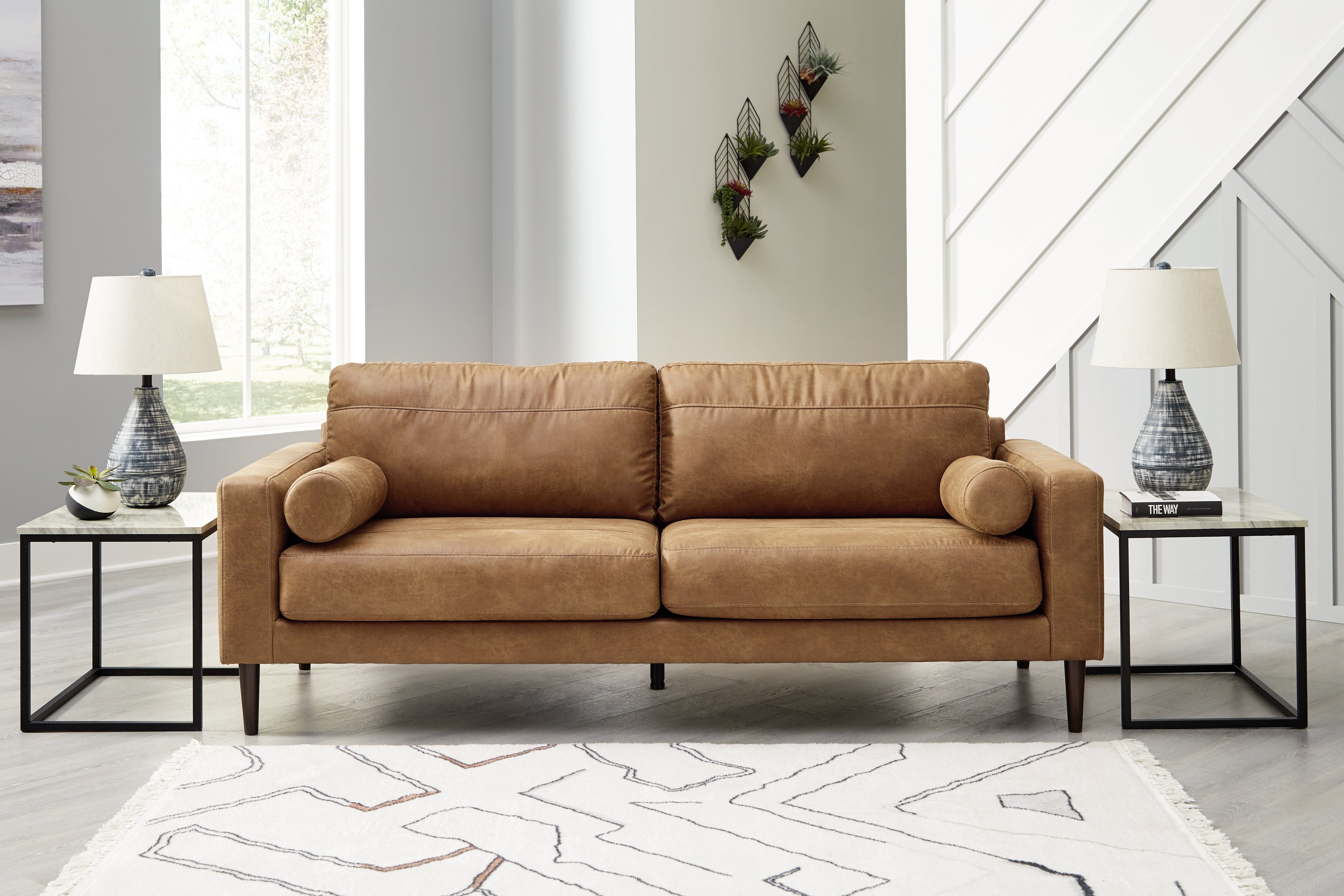 Elite Furniture Outlet - Ashley Furniture - Telora Living Room - Loveseat / Caramel - 4100235