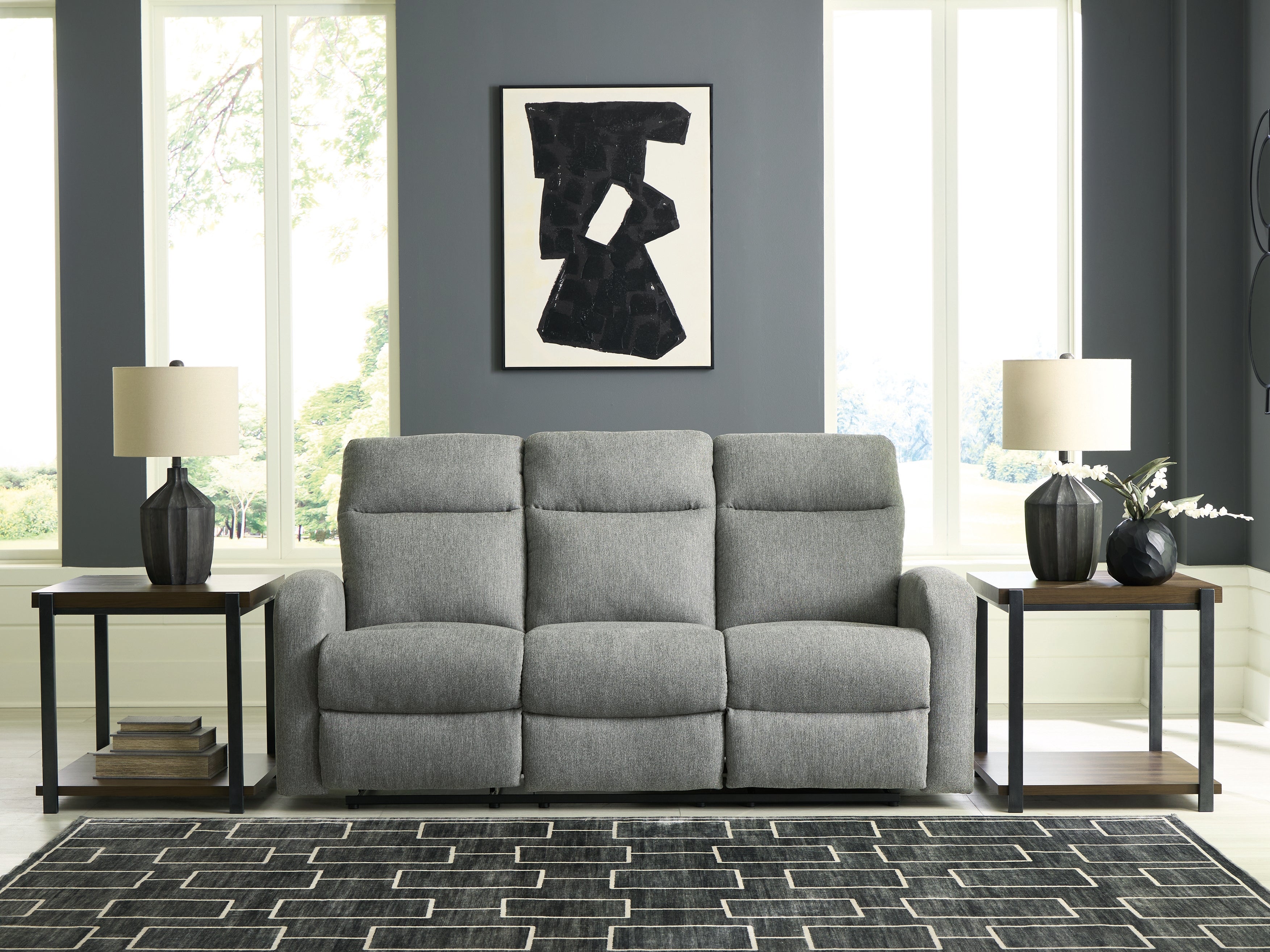 Elite Furniture Outlet - Ashley Furniture - Gauntlet Living Room - Reclining Sofa / Sterling - PC4220488