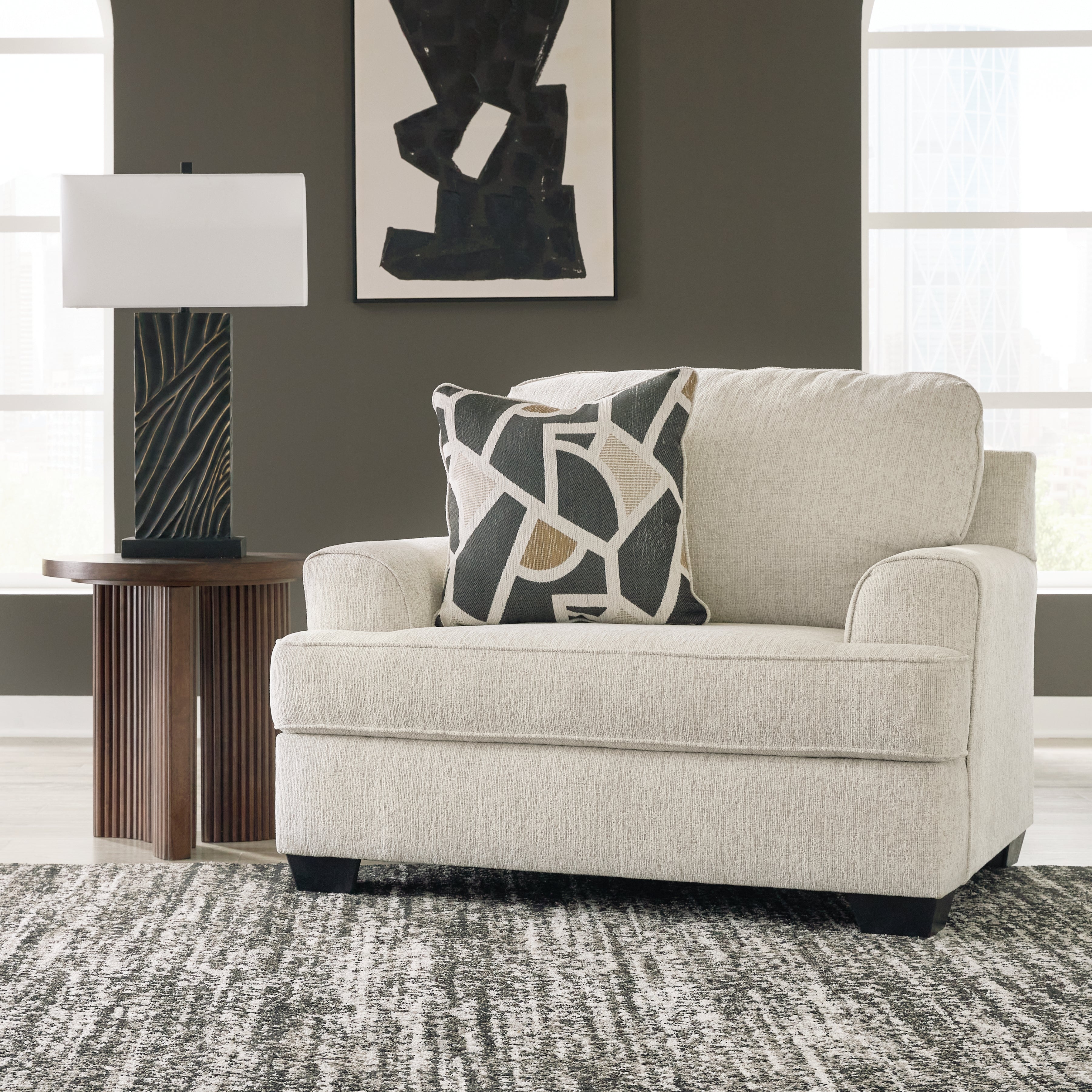 Elite Furniture Outlet - Ashley Furniture - Heartcort Living Room - Chair and a Half / Quartz - 4460423