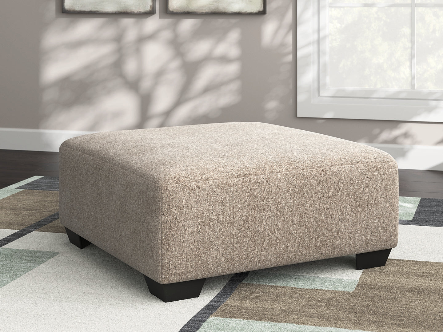 Elite Furniture Outlet - Ashley Furniture - Newellen Living Room - Oversized Accent Ottoman / Hemp - 4840408