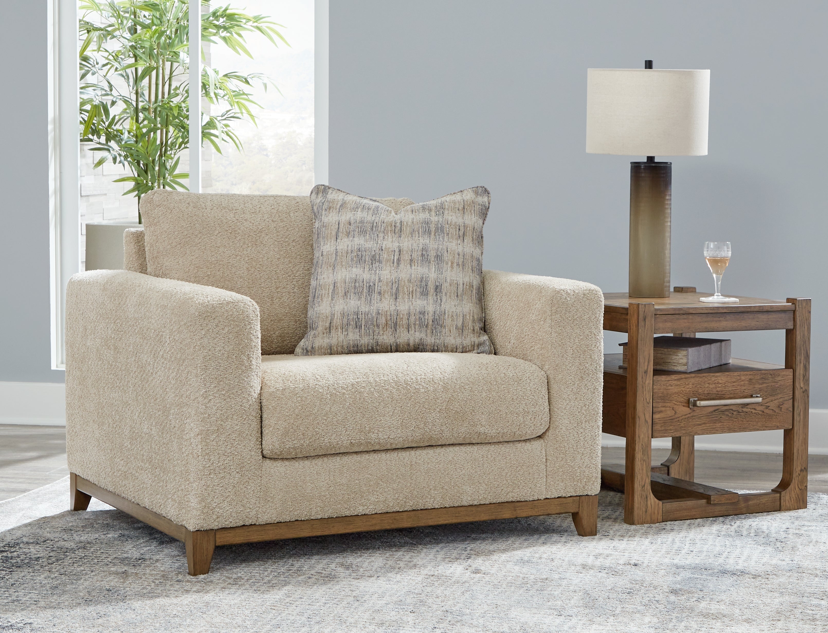 Elite Furniture Outlet - Ashley Furniture - Parklynn Living Room - Chair and a Half / Desert - 4890223