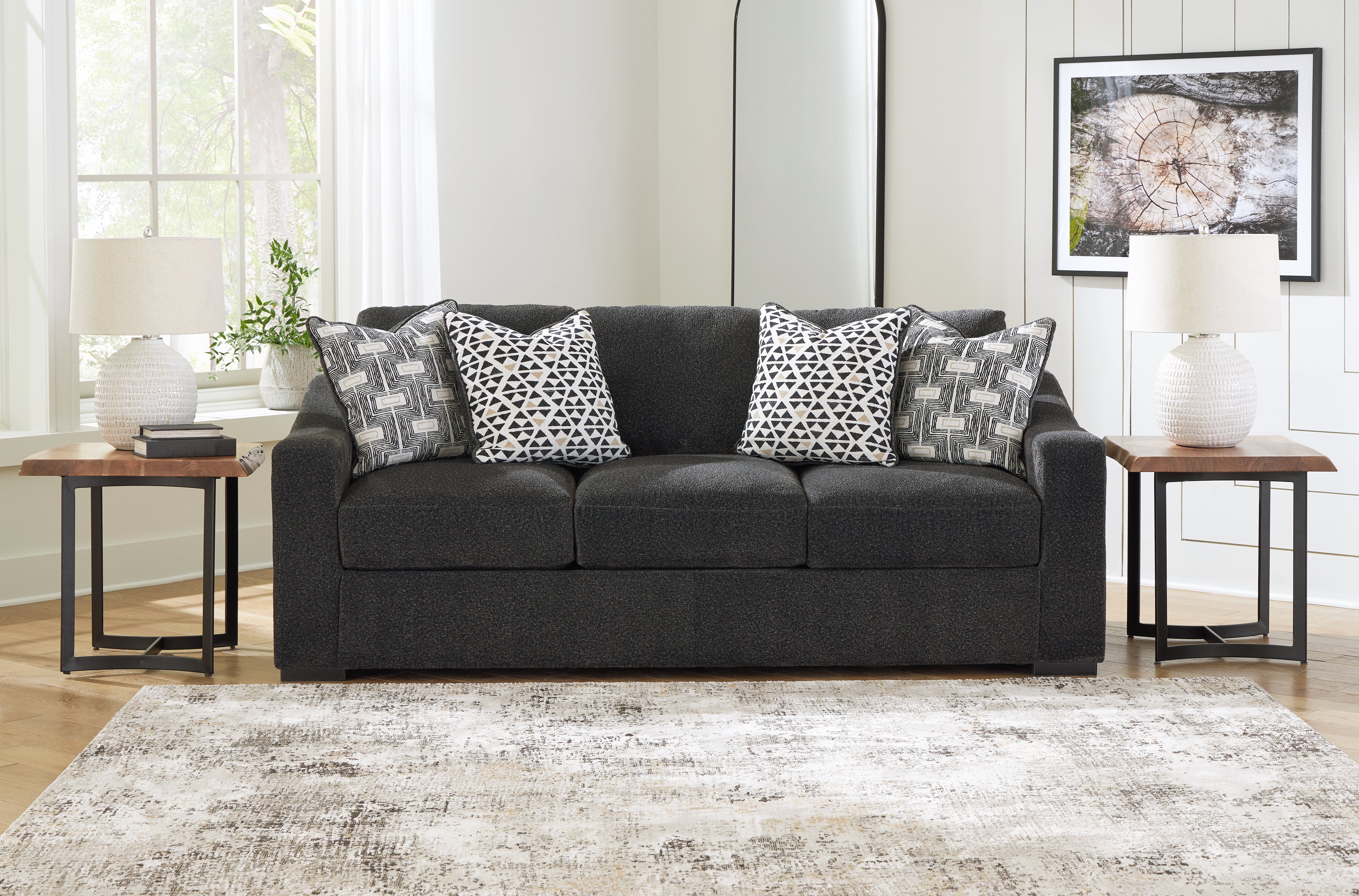 Elite Furniture Outlet - Ashley Furniture - Wryenlynn Living Room - Sofa / Onyx - 4940538