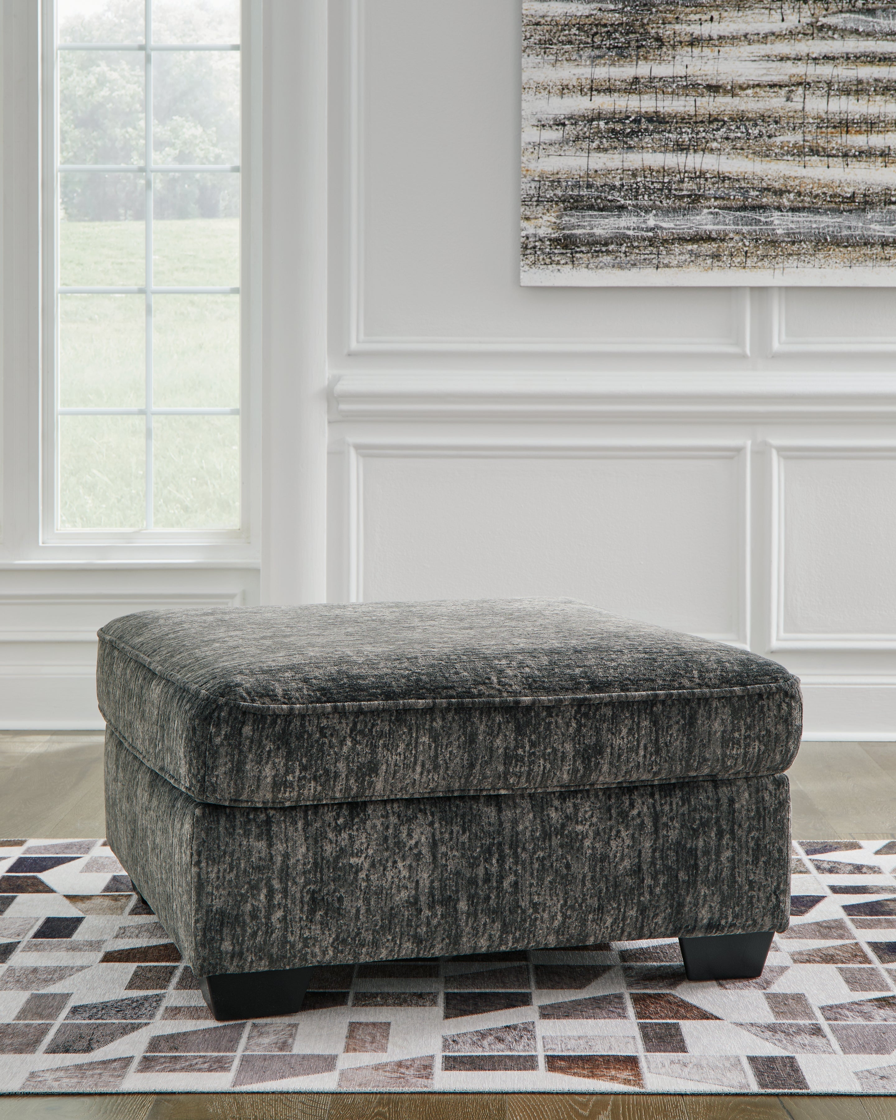 Elite Furniture Outlet - Ashley Furniture - Lonoke Living Room - Oversized Accent Ottoman / Gunmetal - 5050408