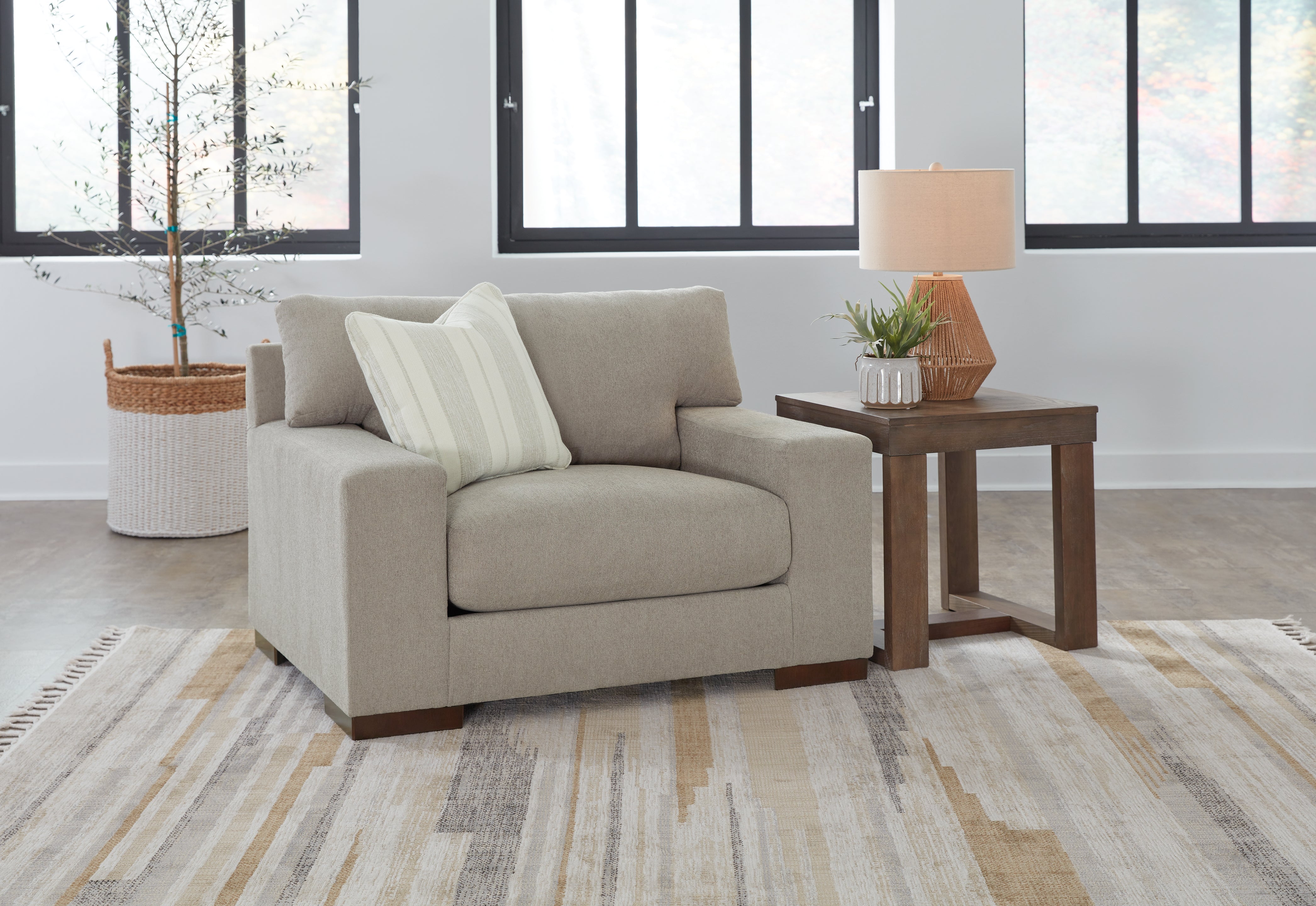 Elite Furniture Outlet - Ashley Furniture - Maggie Living Room - Chair and a Half / Flax - 5200423