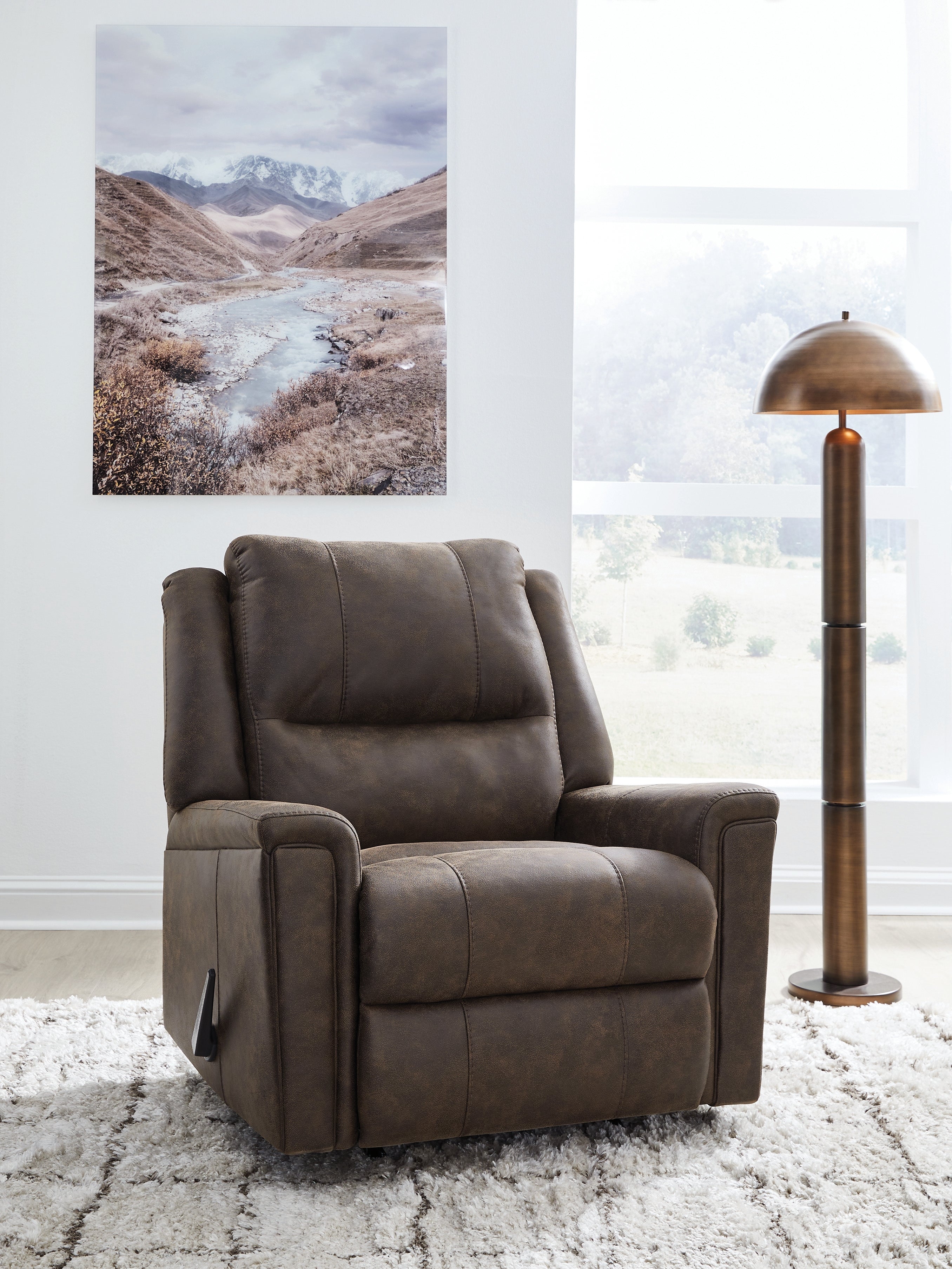 Elite Furniture Outlet - Ashley Furniture - Lixtowel Living Room - Rocker Recliner / Walnut - PC5300425
