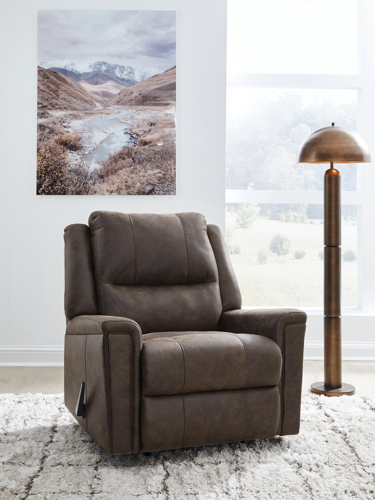 Elite Furniture Outlet - Ashley Furniture - Lixtowel Living Room - Rocker Recliner / Walnut - PC5300425