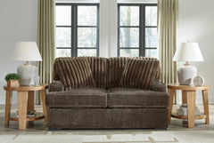 Elite Furniture Outlet - Ashley Furniture - Aylesworth Living Room - Chair and a Half / Chocolate - 5370223