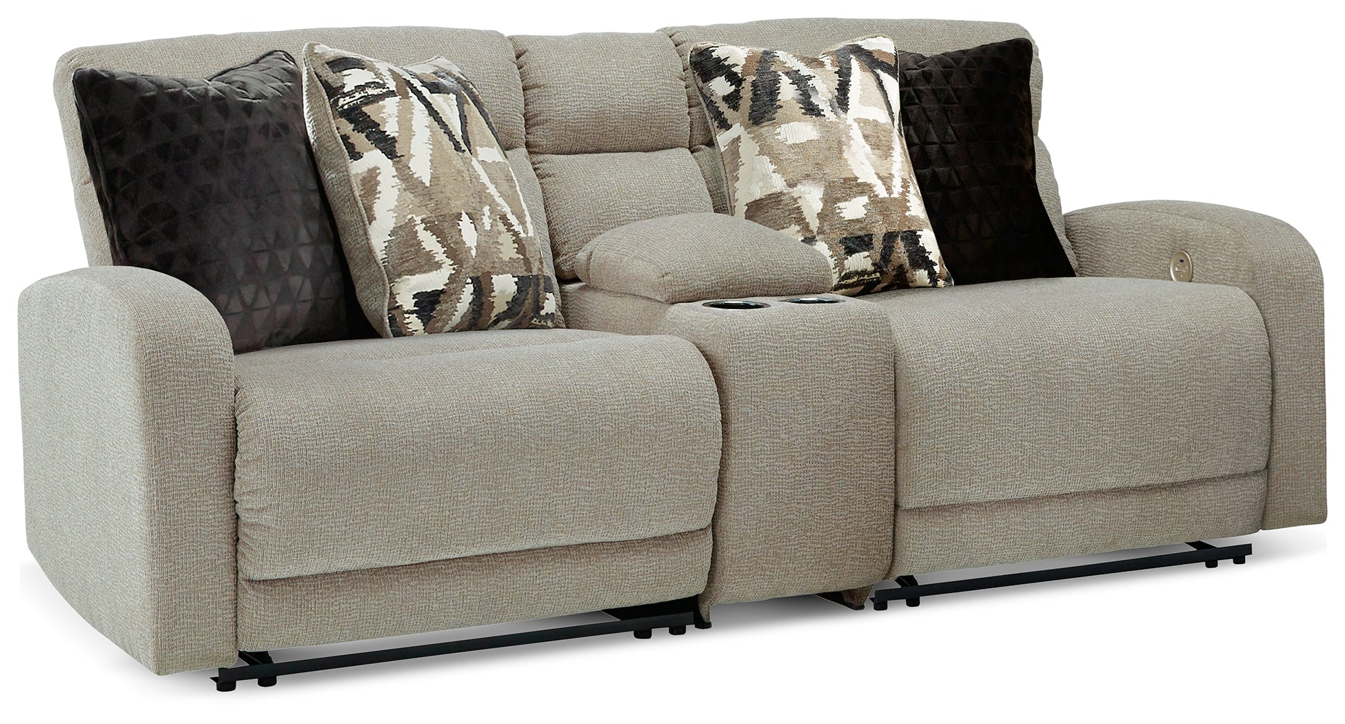 Elite Furniture Outlet - Ashley Furniture - Colleyville Sectional - 3-Piece Power Reclining Sectional / Stone - 54405S1
