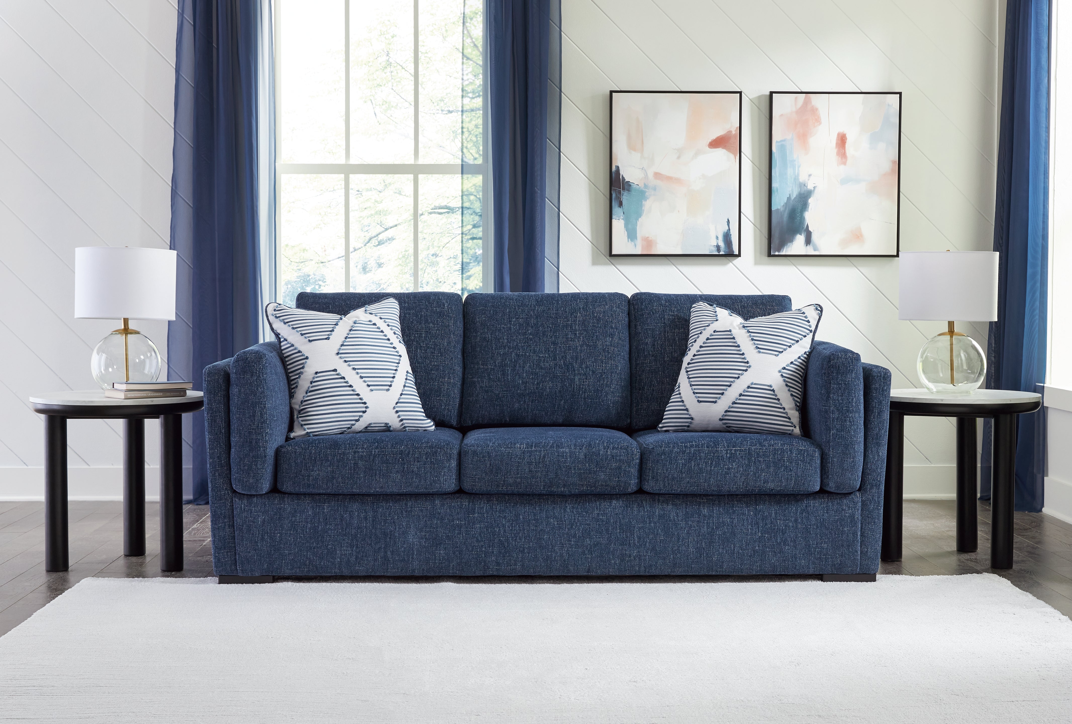 Elite Furniture Outlet - Ashley Furniture - Evansley Living Room - Sofa / Navy - 5450238