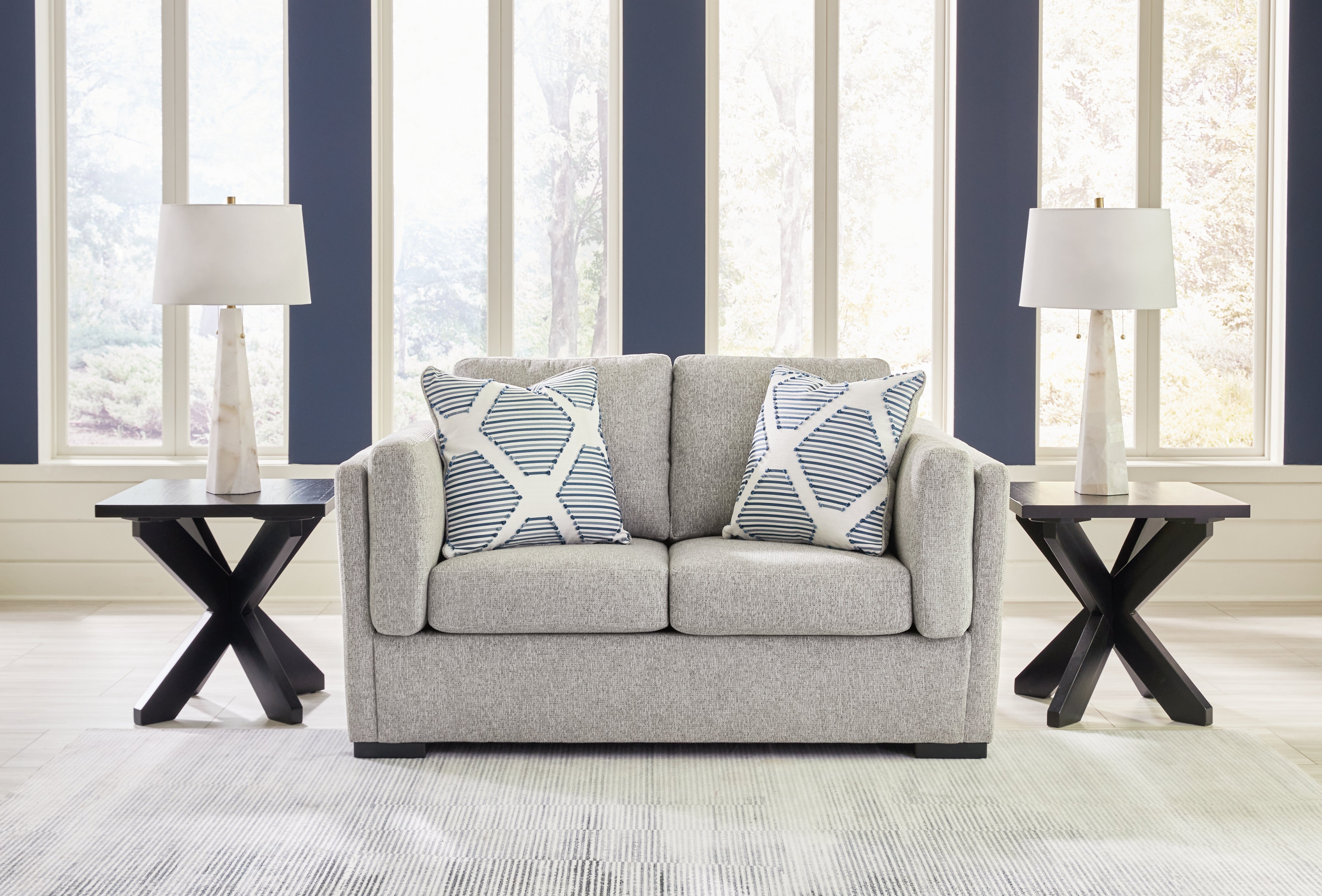 Elite Furniture Outlet - Ashley Furniture - Evansley Living Room - Loveseat / Pewter - 5450335