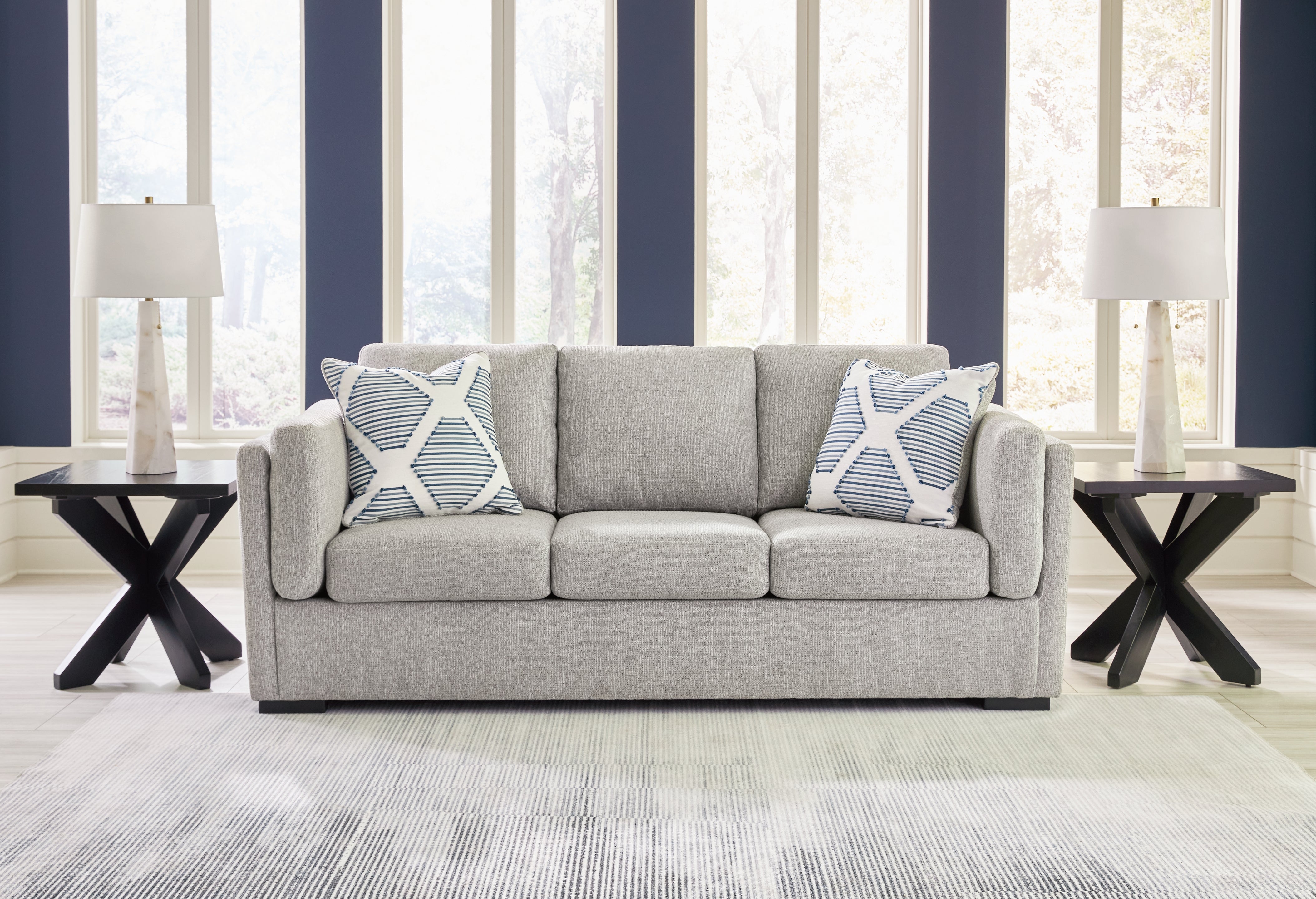 Elite Furniture Outlet - Ashley Furniture - Evansley Living Room - Sofa / Pewter - 5450338