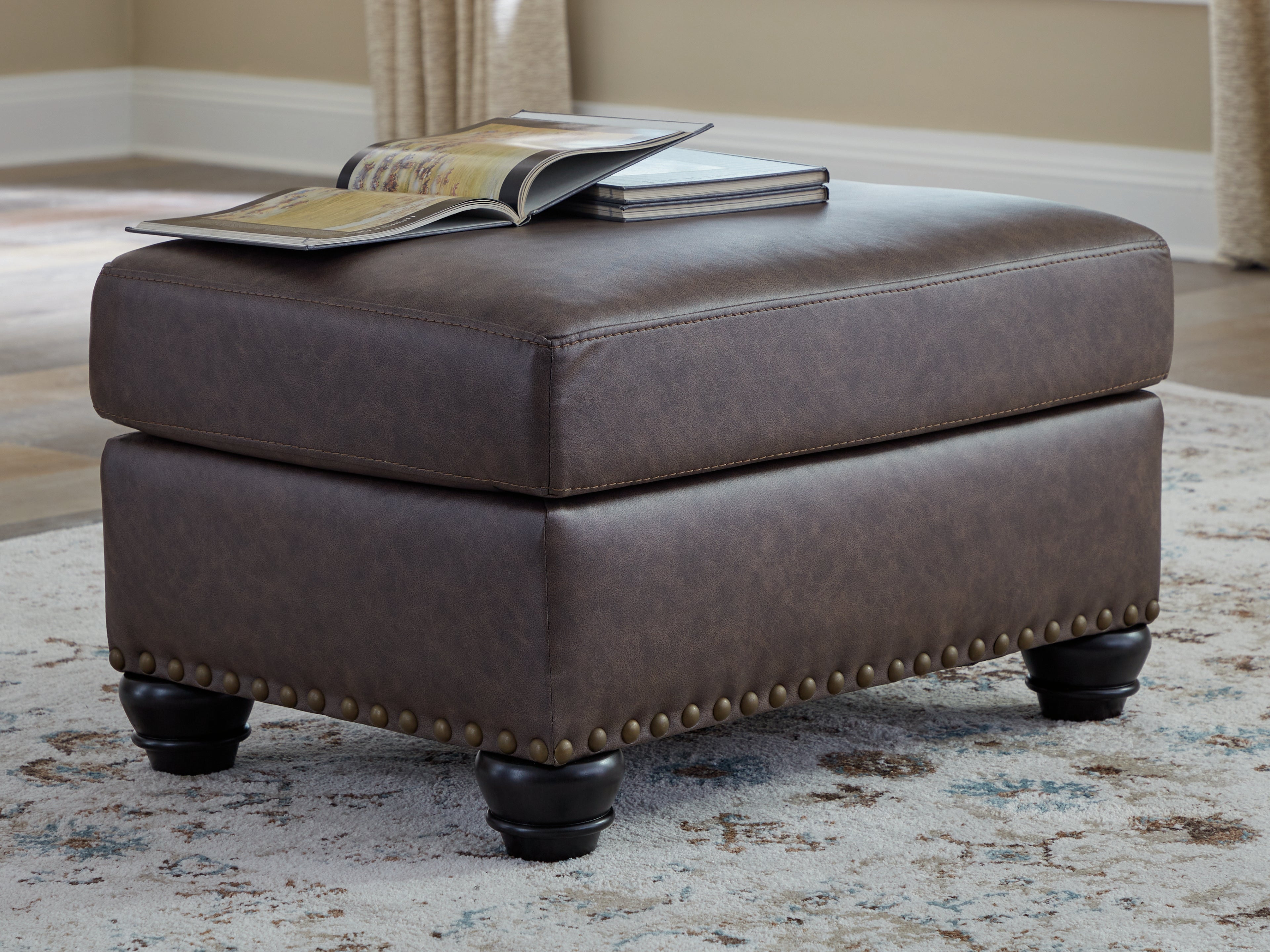 Elite Furniture Outlet - Ashley Furniture - Roxmere Living Room - Ottoman / Umber - 5550314