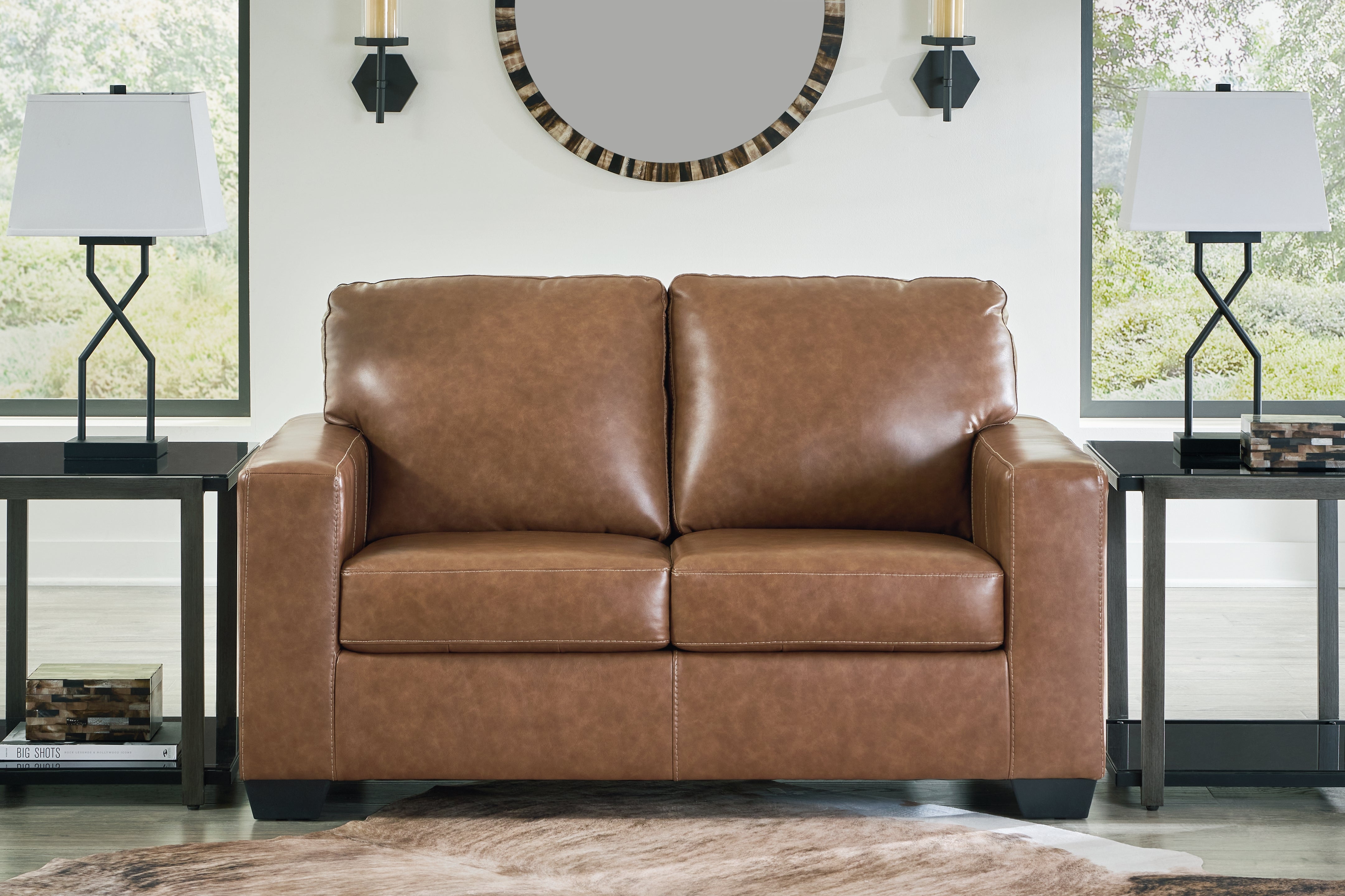 Elite Furniture Outlet - Ashley Furniture - Bolsena Living Room - Loveseat / Caramel - 5560335