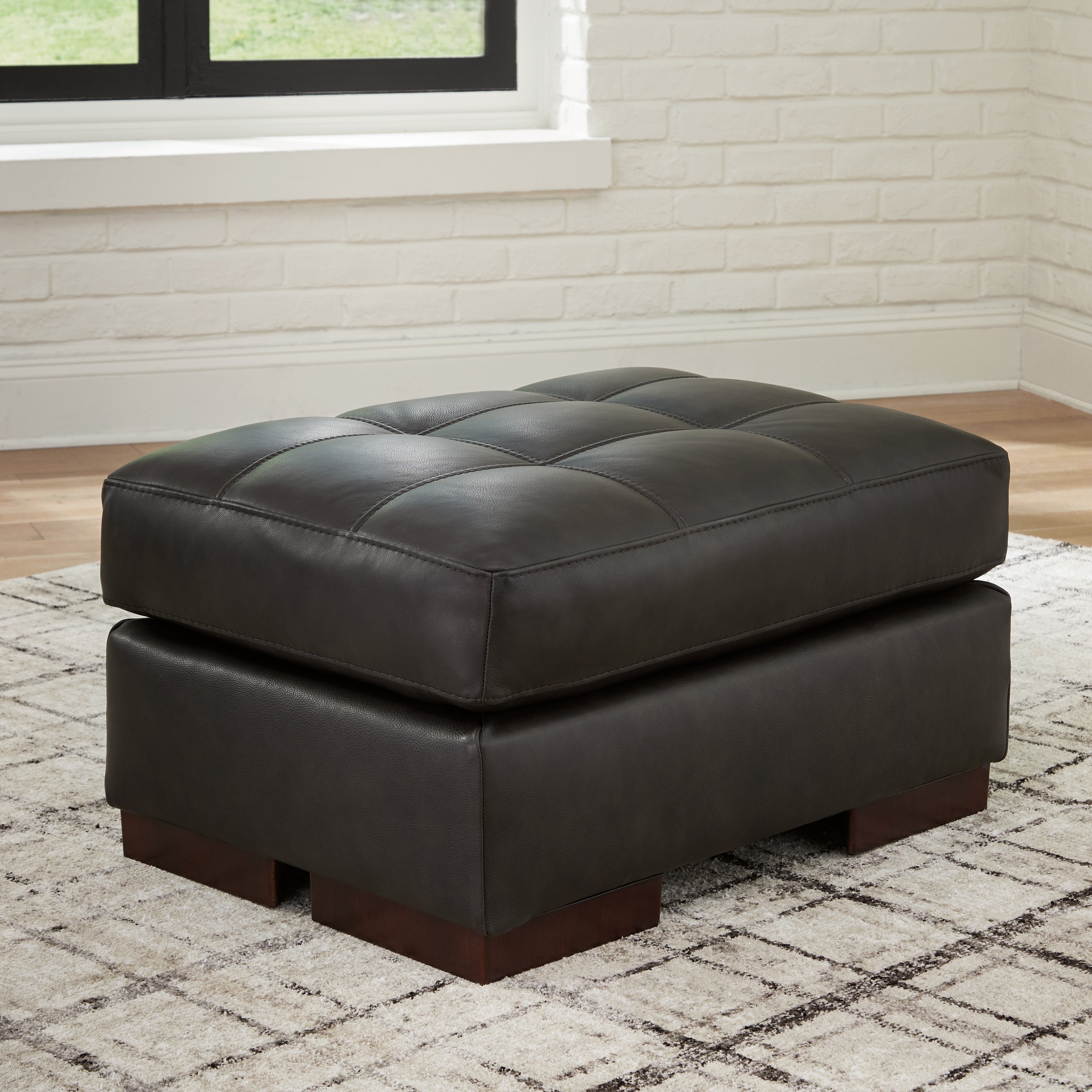 Elite Furniture Outlet - Ashley Furniture - Luigi Living Room - Ottoman / Thunder - 5650614