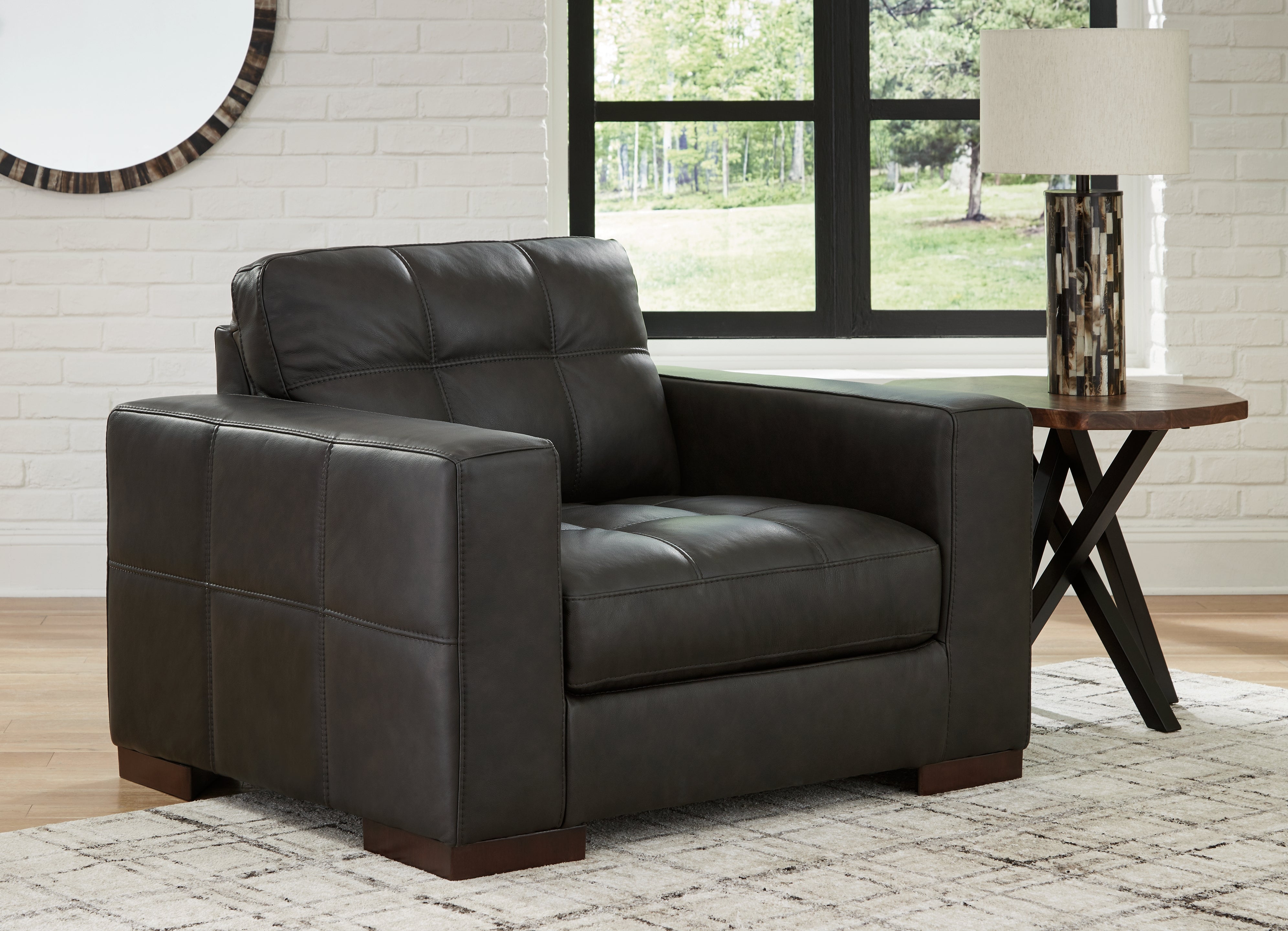 Elite Furniture Outlet - Ashley Furniture - Luigi Living Room - Chair and a Half / Thunder - 5650623