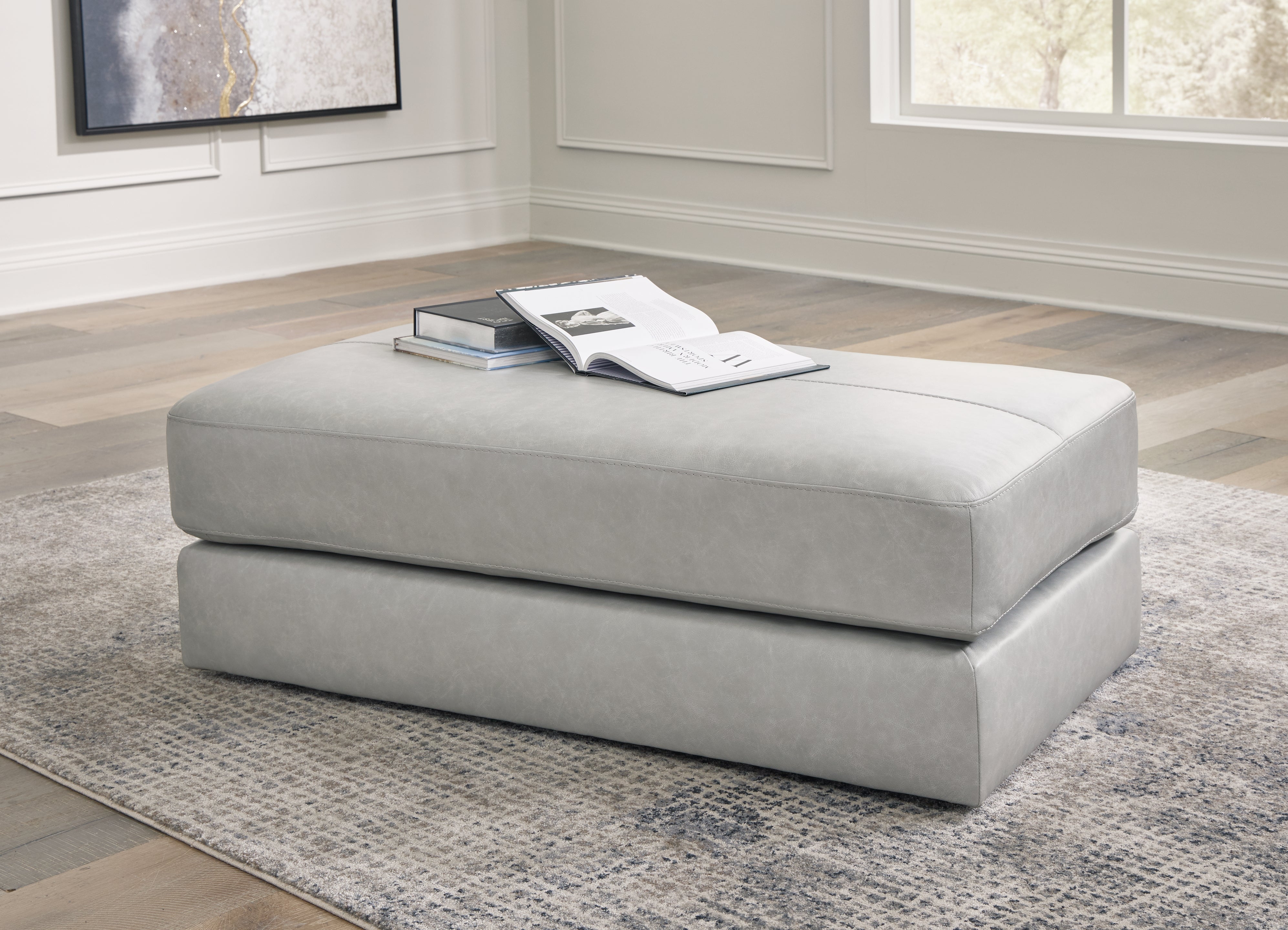 Elite Furniture Outlet - Ashley Furniture - Amiata Living Room - Oversized Accent Ottoman / Glacier - 5740408