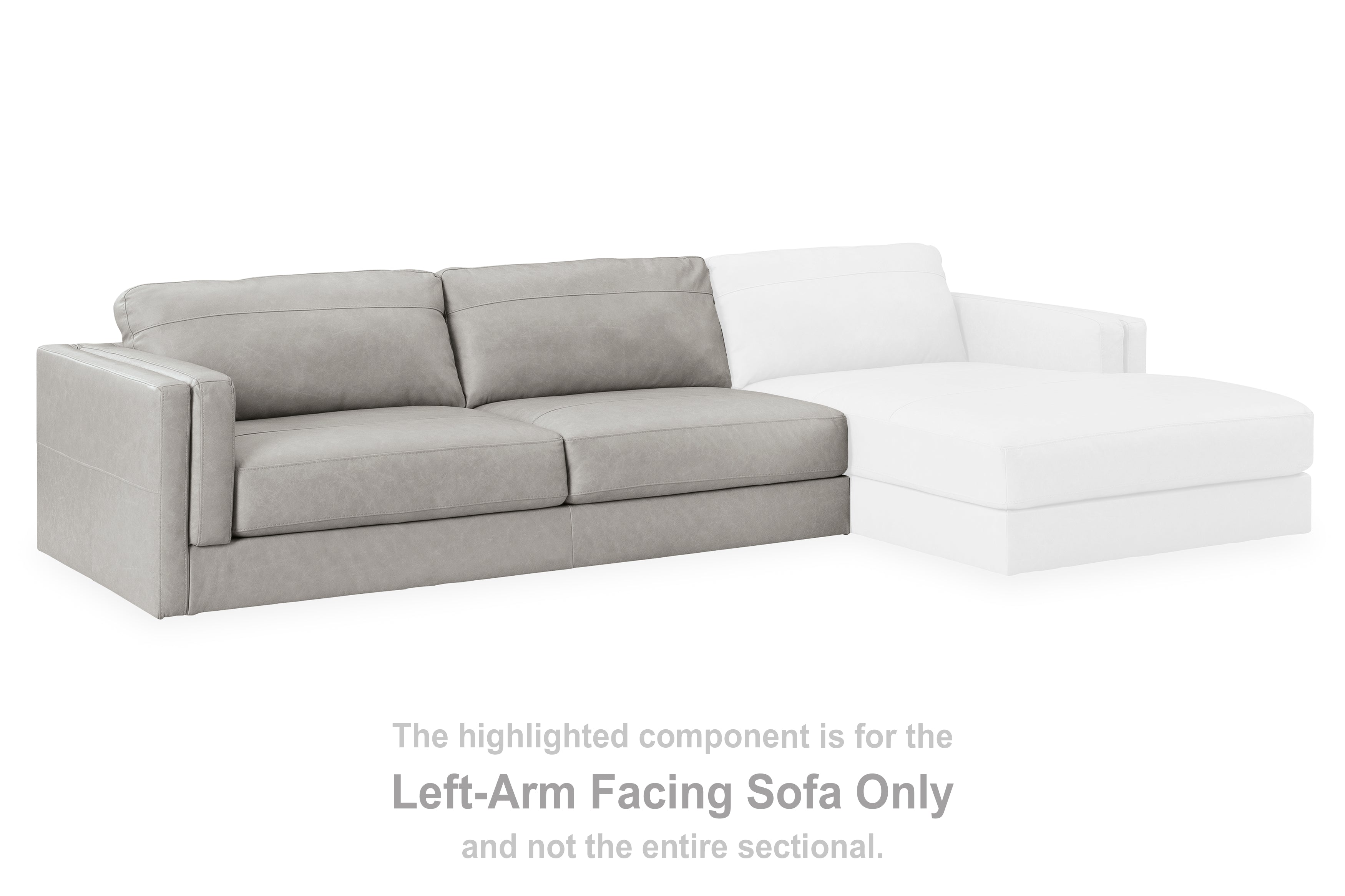 Elite Furniture Outlet - Ashley Furniture - Amiata Sectional - LAF Sofa / Glacier - 5740466