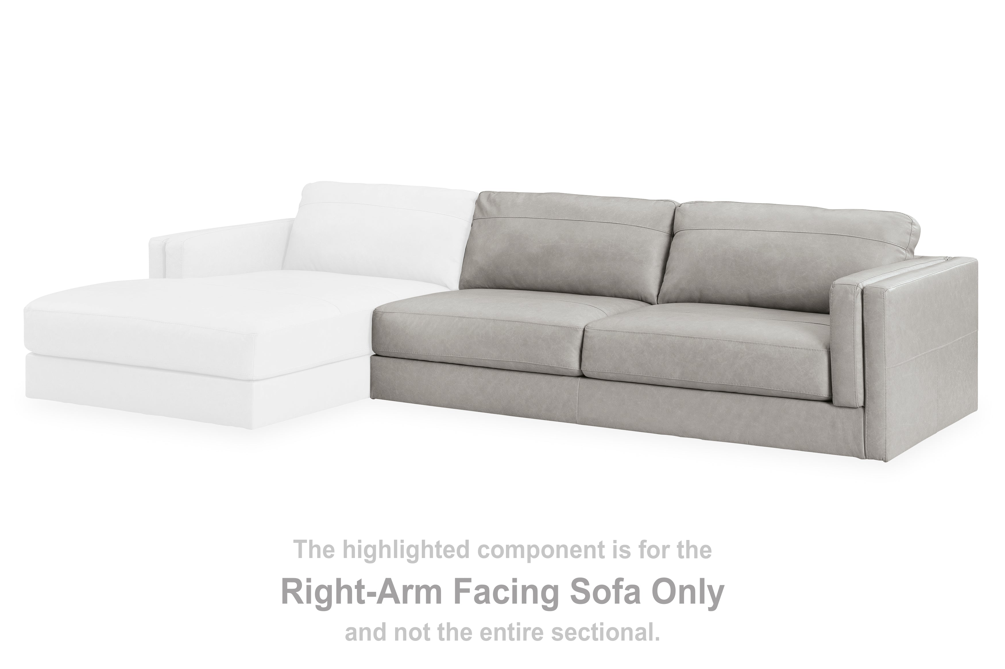 Elite Furniture Outlet - Ashley Furniture - Amiata Sectional - RAF Sofa / Glacier - 5740467