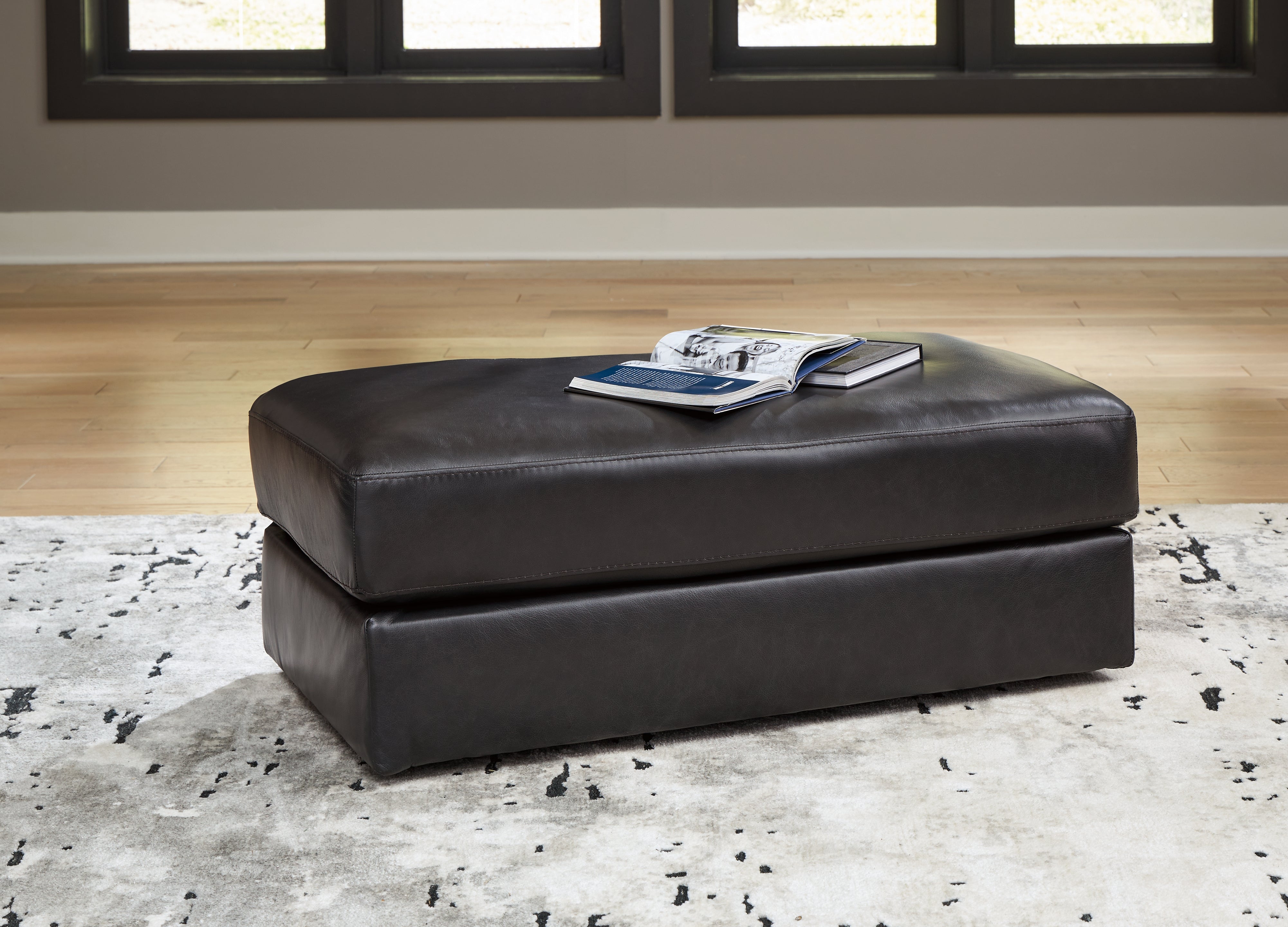 Elite Furniture Outlet - Ashley Furniture - Amiata Living Room - Ottoman / Onyx - 5740514