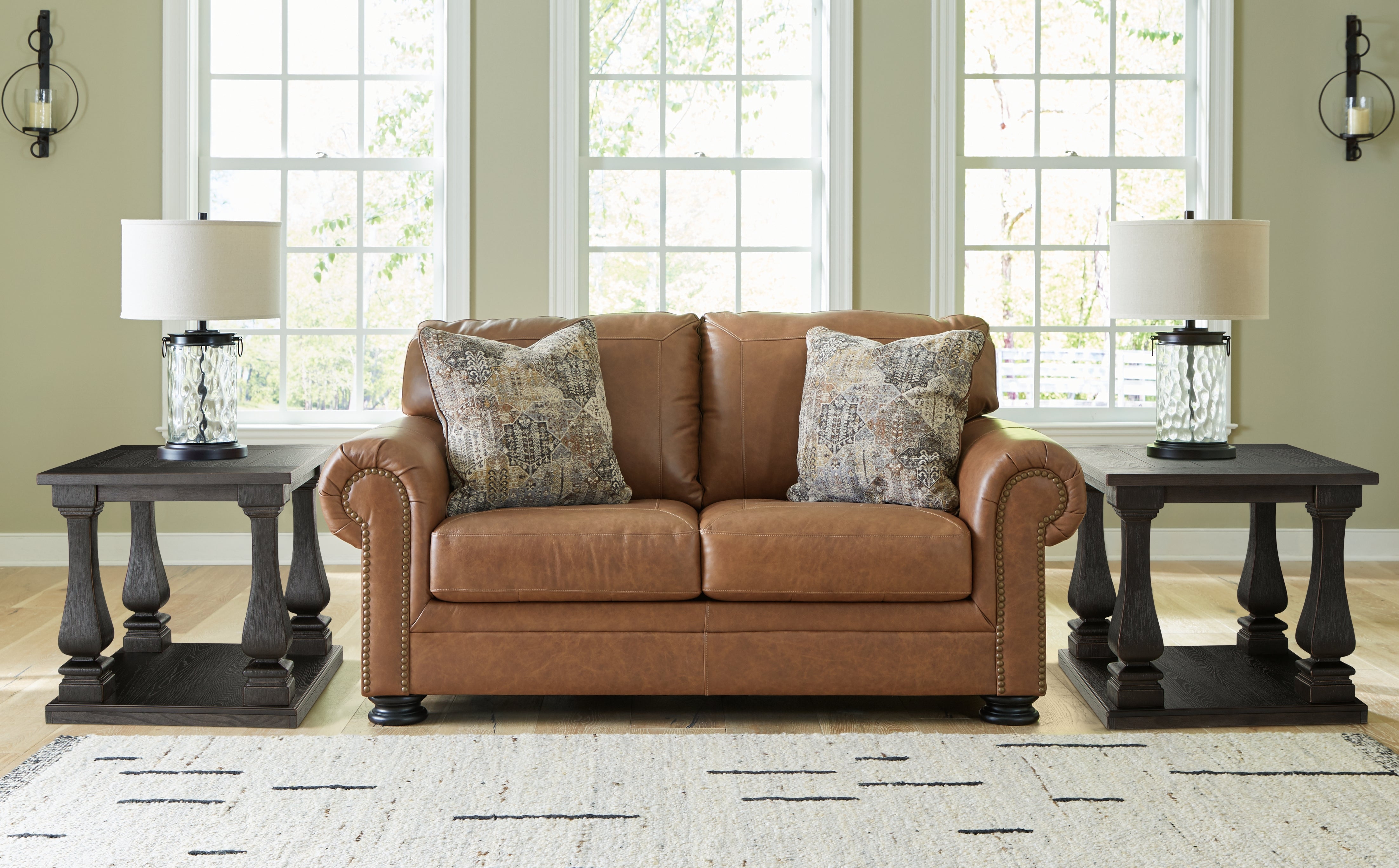 Elite Furniture Outlet - Ashley Furniture - Carianna Living Room - Loveseat / Caramel - 5760435