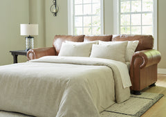 Elite Furniture Outlet - Ashley Furniture - Carianna Living Room - Queen Sofa Sleeper / Caramel - 5760439