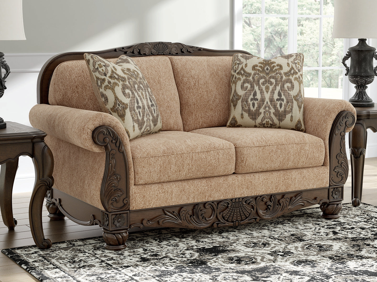 Elite Furniture Outlet - Ashley Furniture - Chelsworth Living Room - Loveseat / Golden - PC5790535