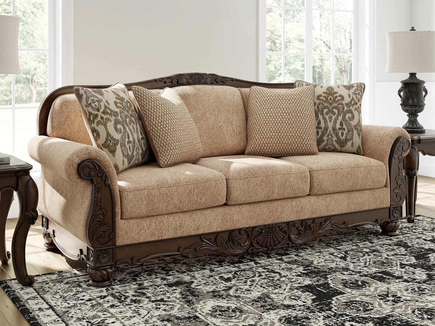Elite Furniture Outlet - Ashley Furniture - Chelsworth Living Room - Sofa / Golden - PC5790538