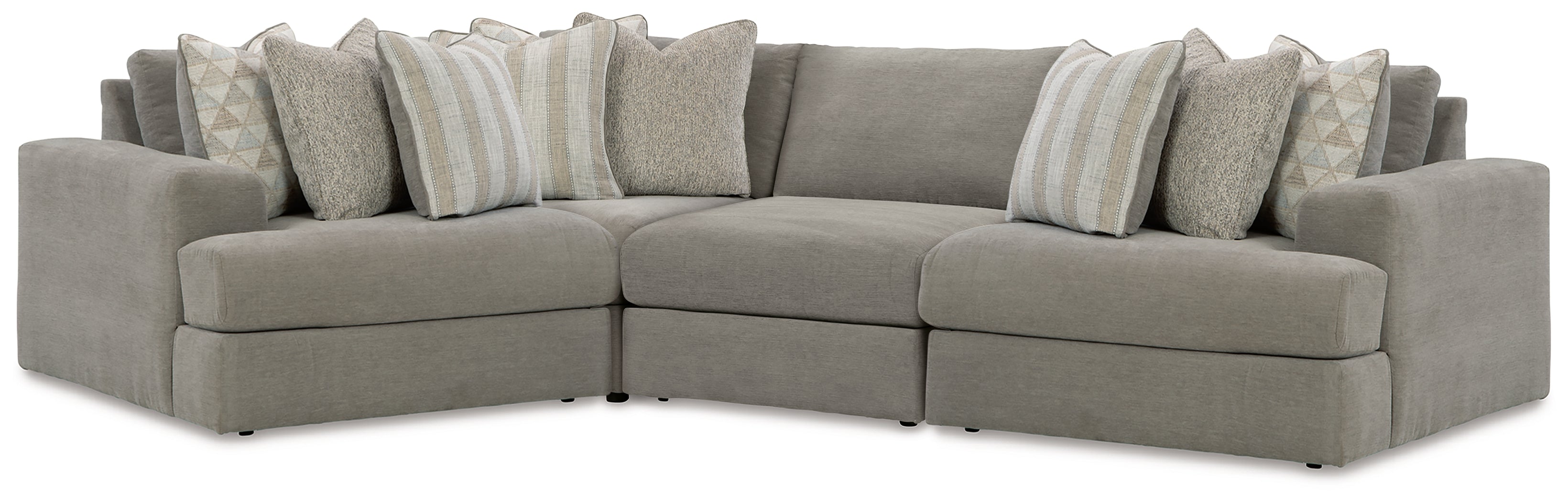 Elite Furniture Outlet - Ashley Furniture - Avaliyah Sectional - RAF 4-Piece Sectional / Ash - 58103S5