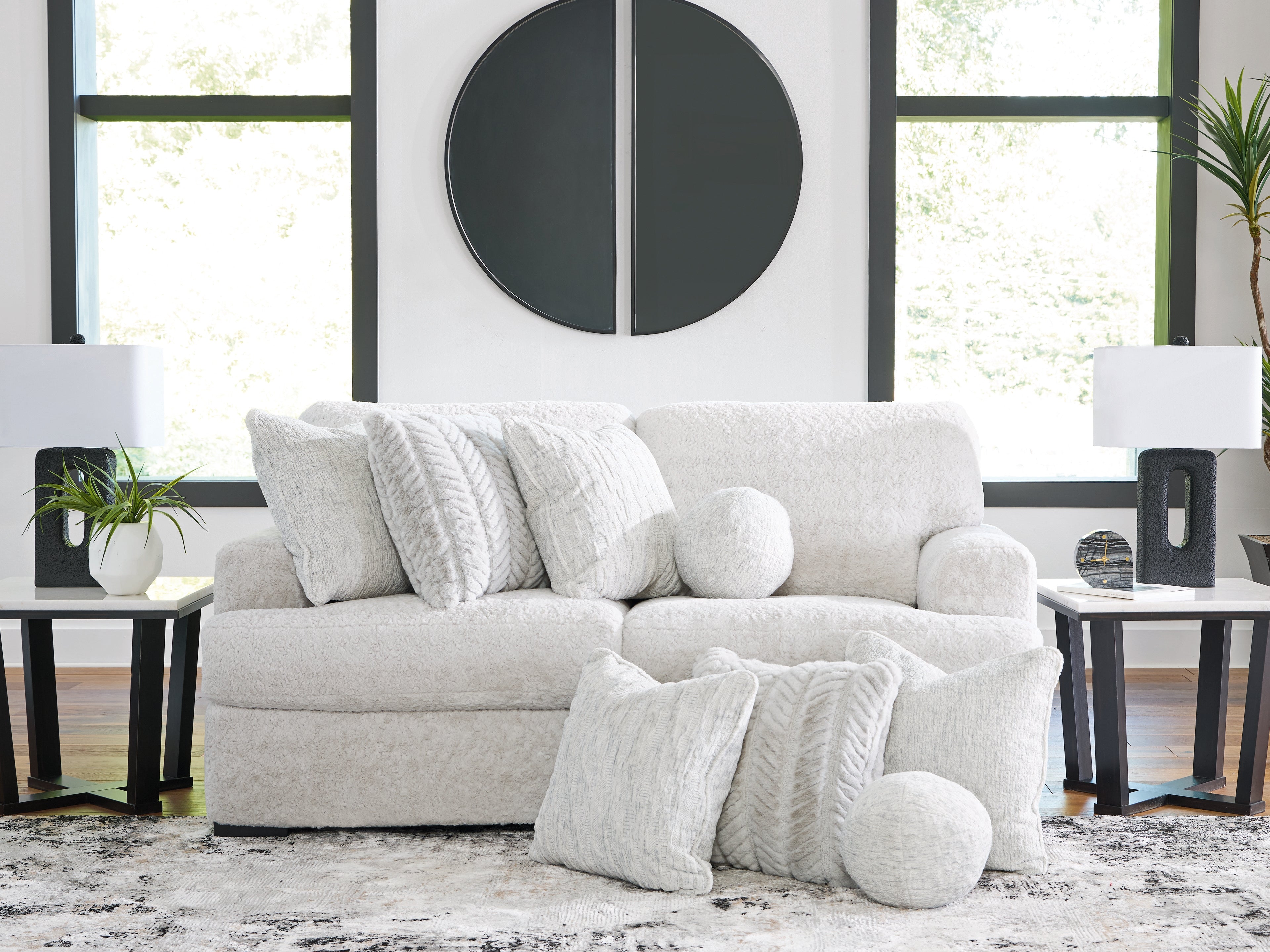 Elite Furniture Outlet - Ashley Furniture - Cuddle Plush Sectional - RAF 2-Piece Sectional / Arctic - PC59106S9