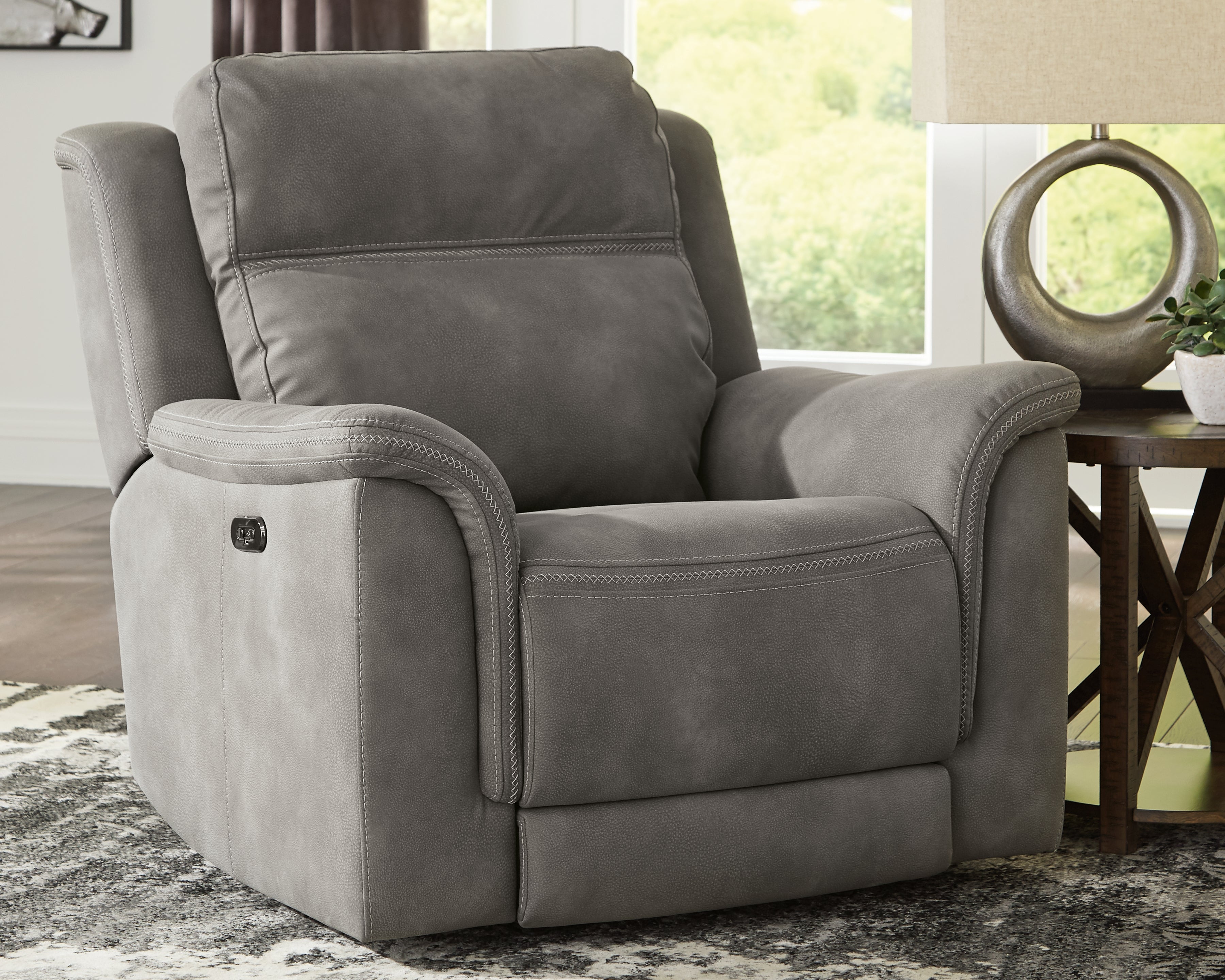Elite Furniture Outlet - Ashley Furniture - Next-Gen DuraPella Living Room - PWR Recliner/ADJ Headrest / Slate - 5930113
