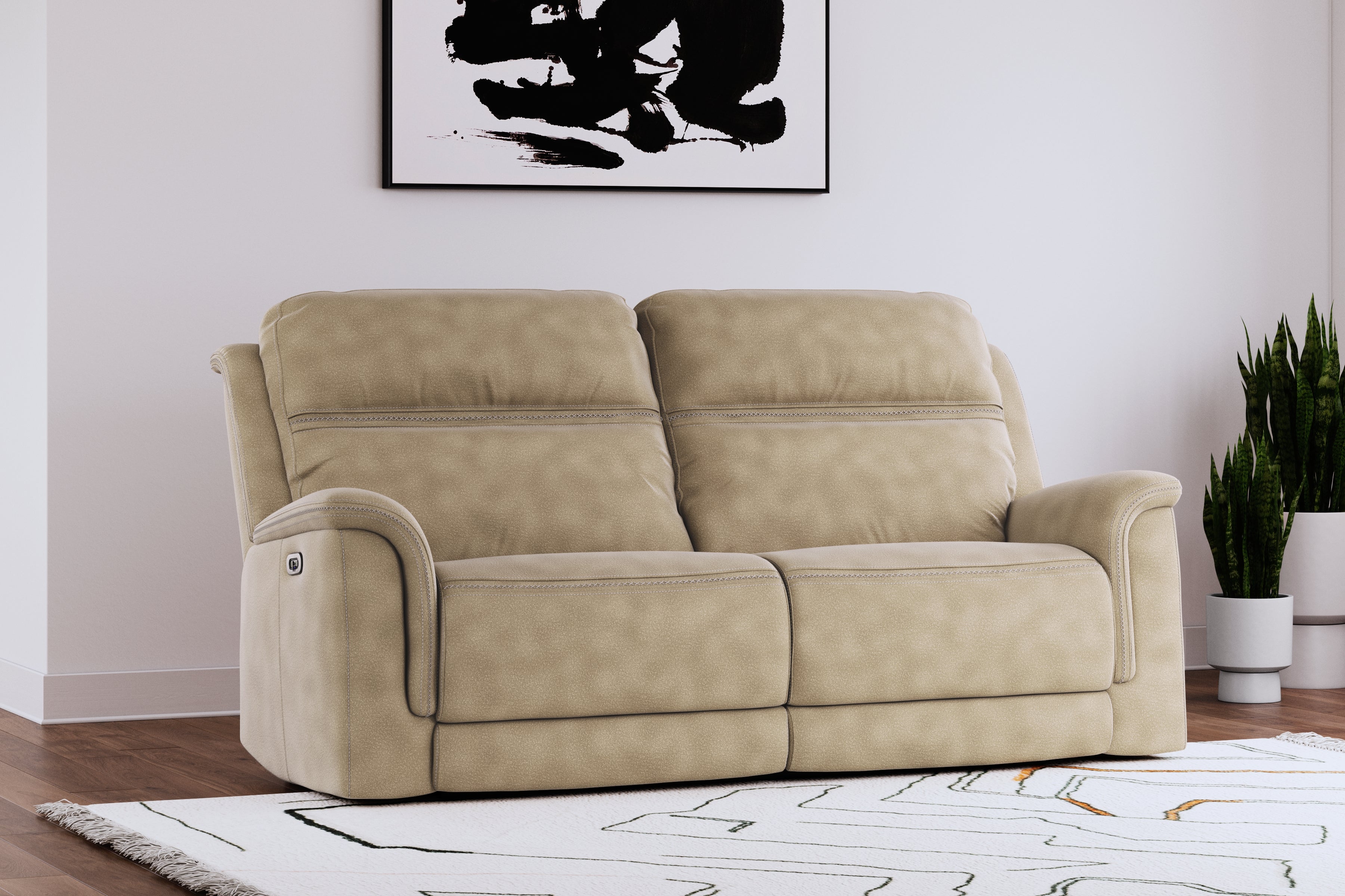 Elite Furniture Outlet - Ashley Furniture - Next-Gen DuraPella Living Room - 2 Seat PWR REC Sofa ADJ HDREST / Sand - 5930247