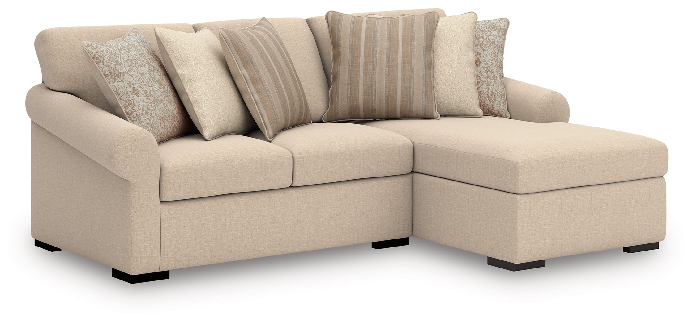 Elite Furniture Outlet - Ashley Furniture - LadyMae Sectional - RAF 2-Piece Sectional with Chaise / Twill - 59404S2